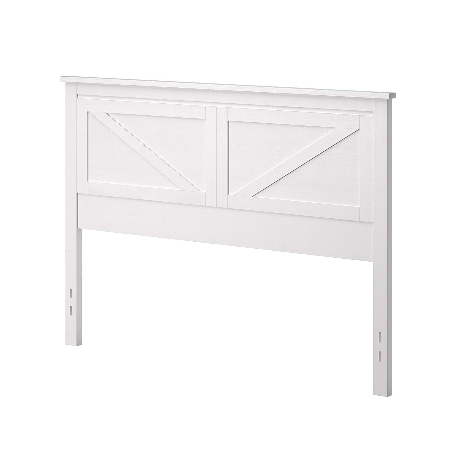 Glenwillow Home Farmhouse Wood Headboard in White, Queen