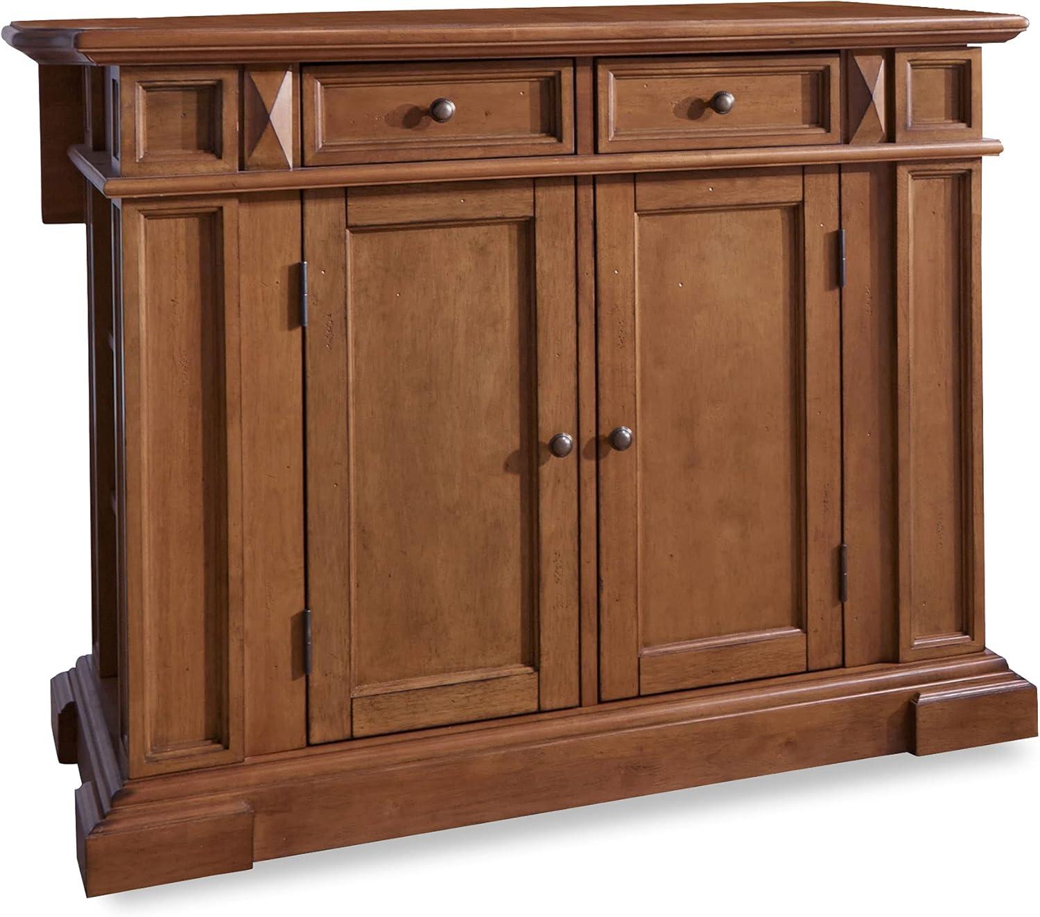 Kitchen Island Wood/Cottage Oak - Home Styles: Storage, Adjustable Shelves, Hardwood Frame