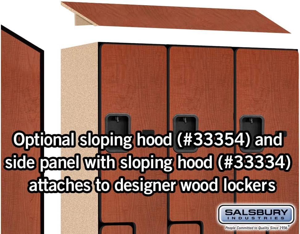 Cherry Wood Double Tier Lockable S-Style Locker, 76" x 36"
