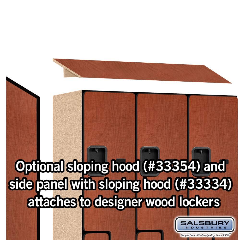 Cherry Wood Double Tier Lockable S-Style Locker, 76" x 36"