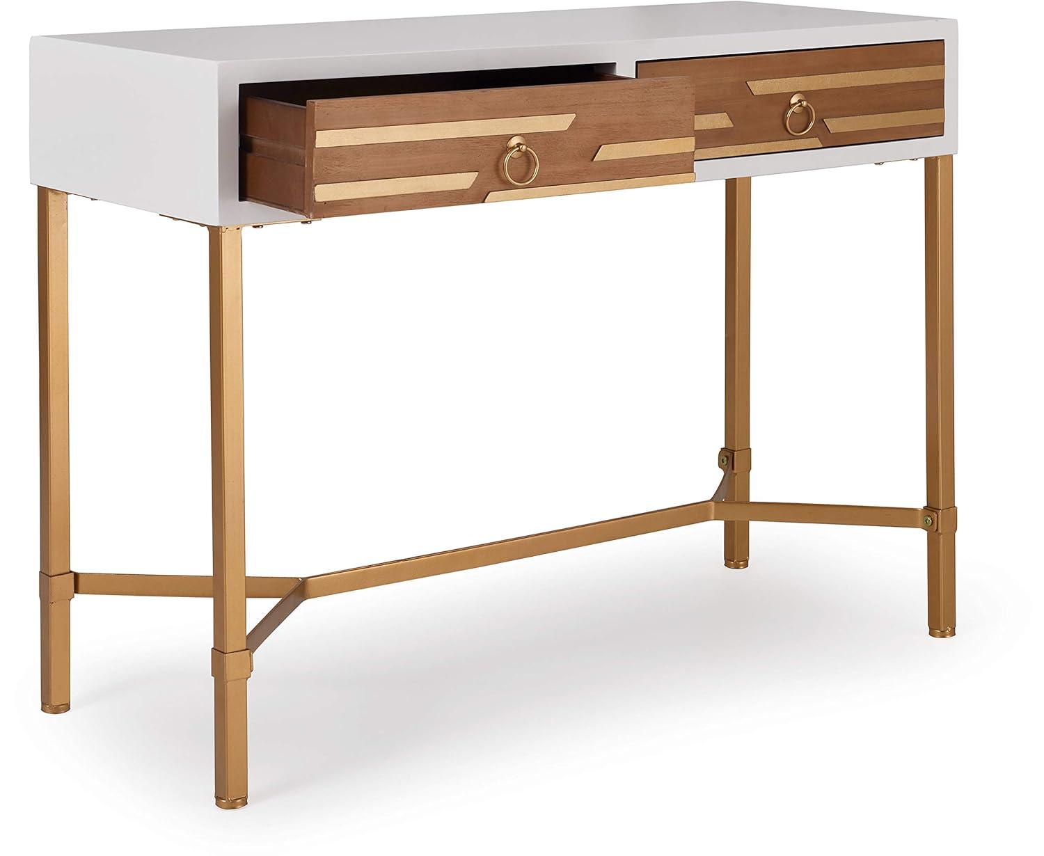 Adore Decor Jupiter Midecentury Console Table with 2-Drawers