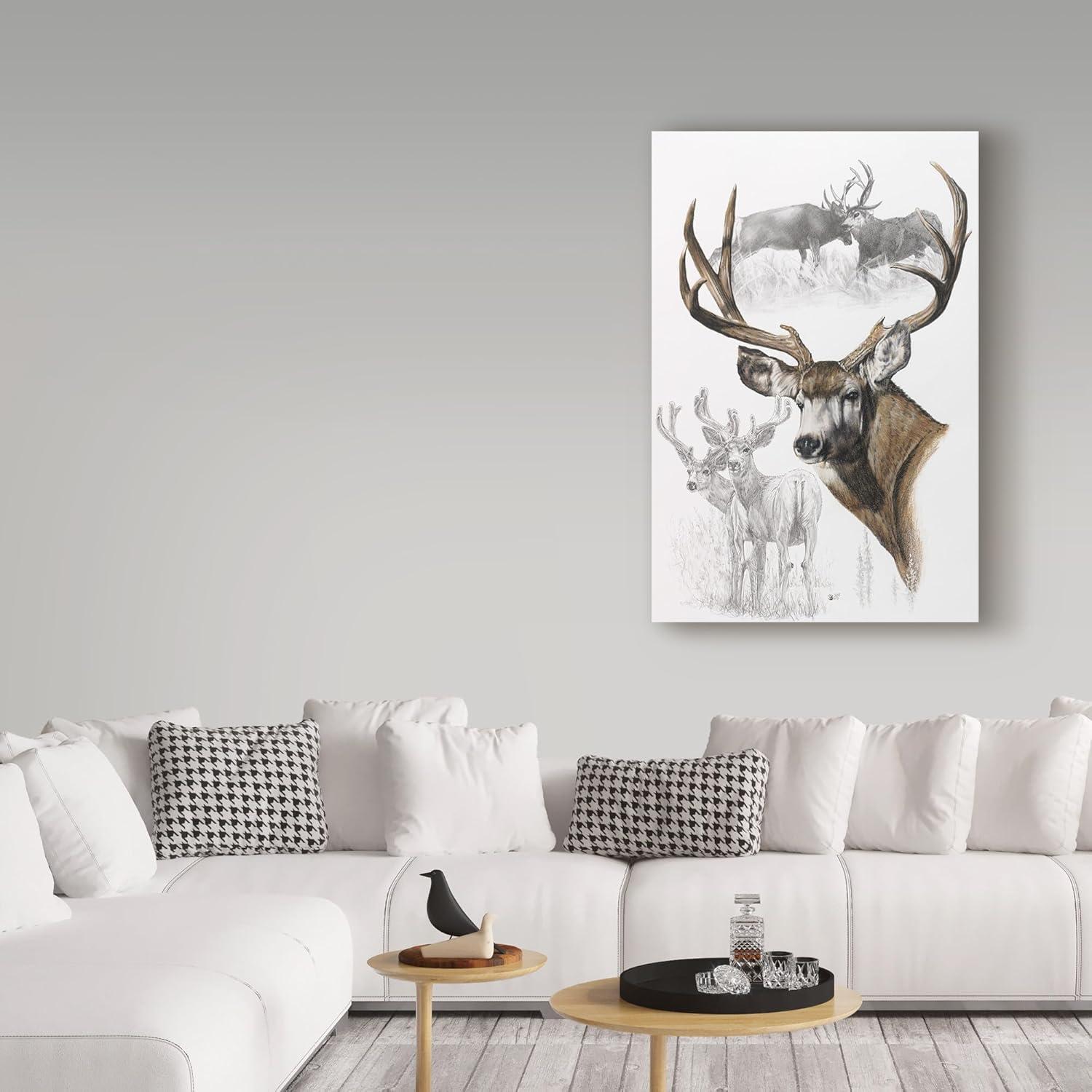 Trademark Fine Art Barbara Keith " Mule Deer " by Barbara Keith