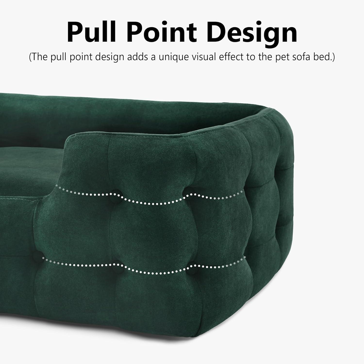 Tucker Murphy Pet™ Tucker Murphy Pet™ Dog Sofa Bed, 33 Inches Length Foam Dog Bed With Washable Cushion Cover, Modern Pet Couch For Small Medium Dogs