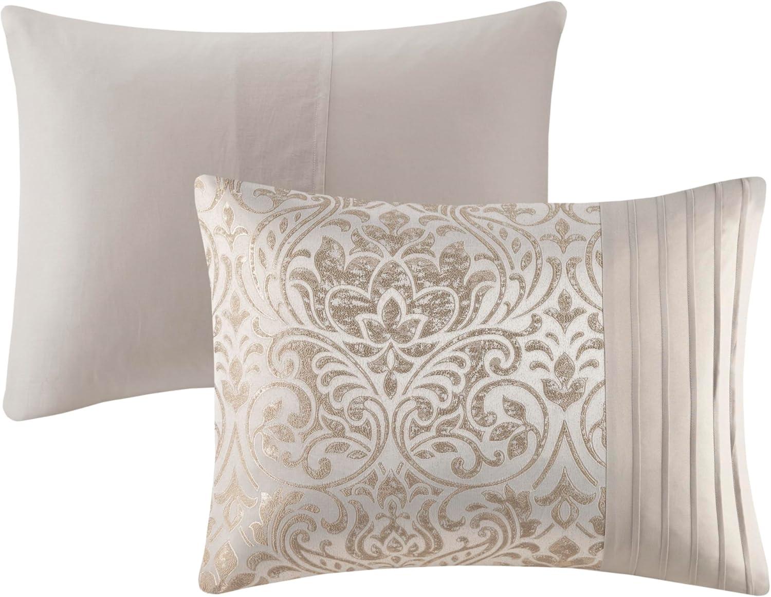 Madison Park Emilia 12 Piece Jacquard Comforter Set with Bed Sheets