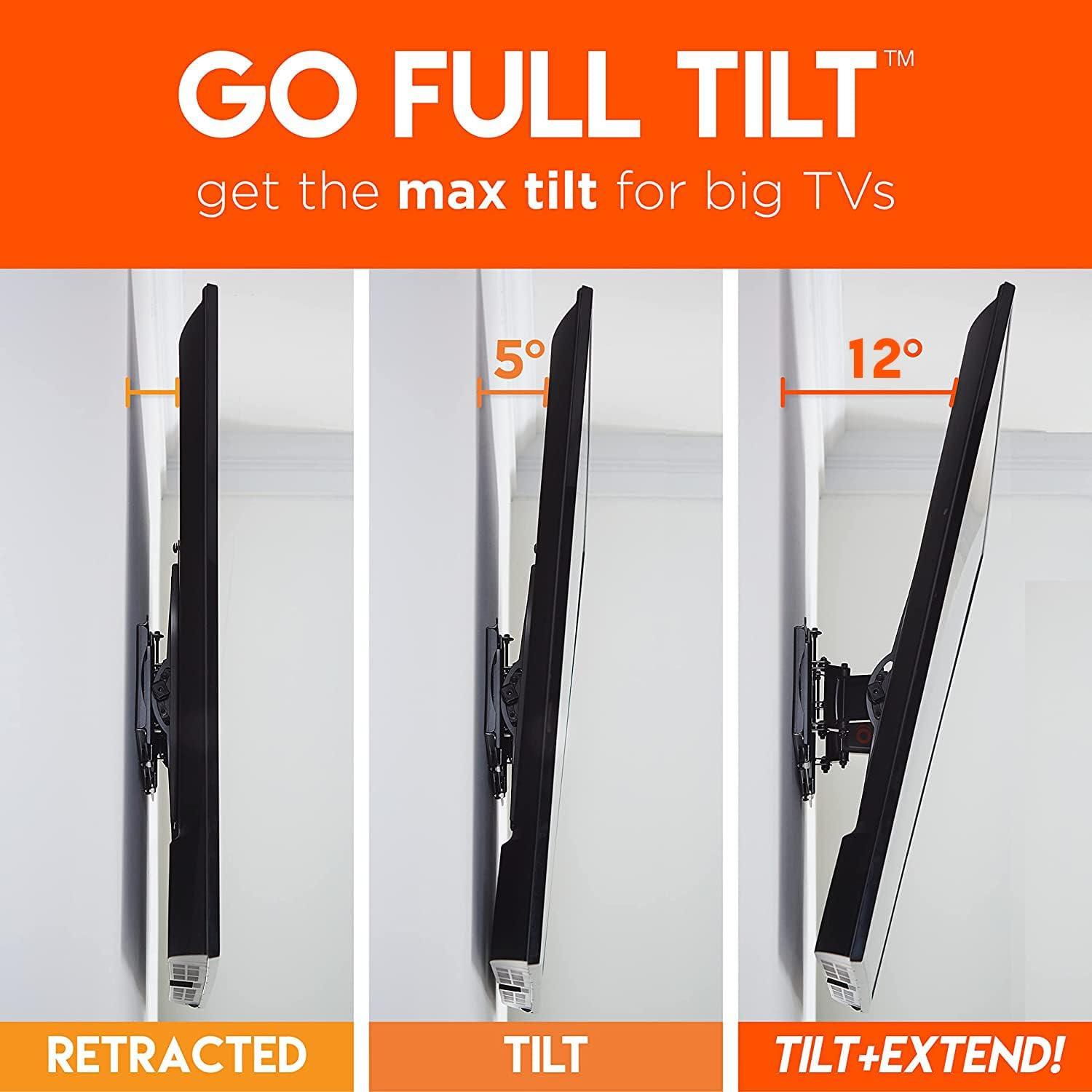 ECHOGEAR FullTilt TV Wall Mount, Extends to Enable Maximum Tilt Range for Up to 90 Inch TV Sets