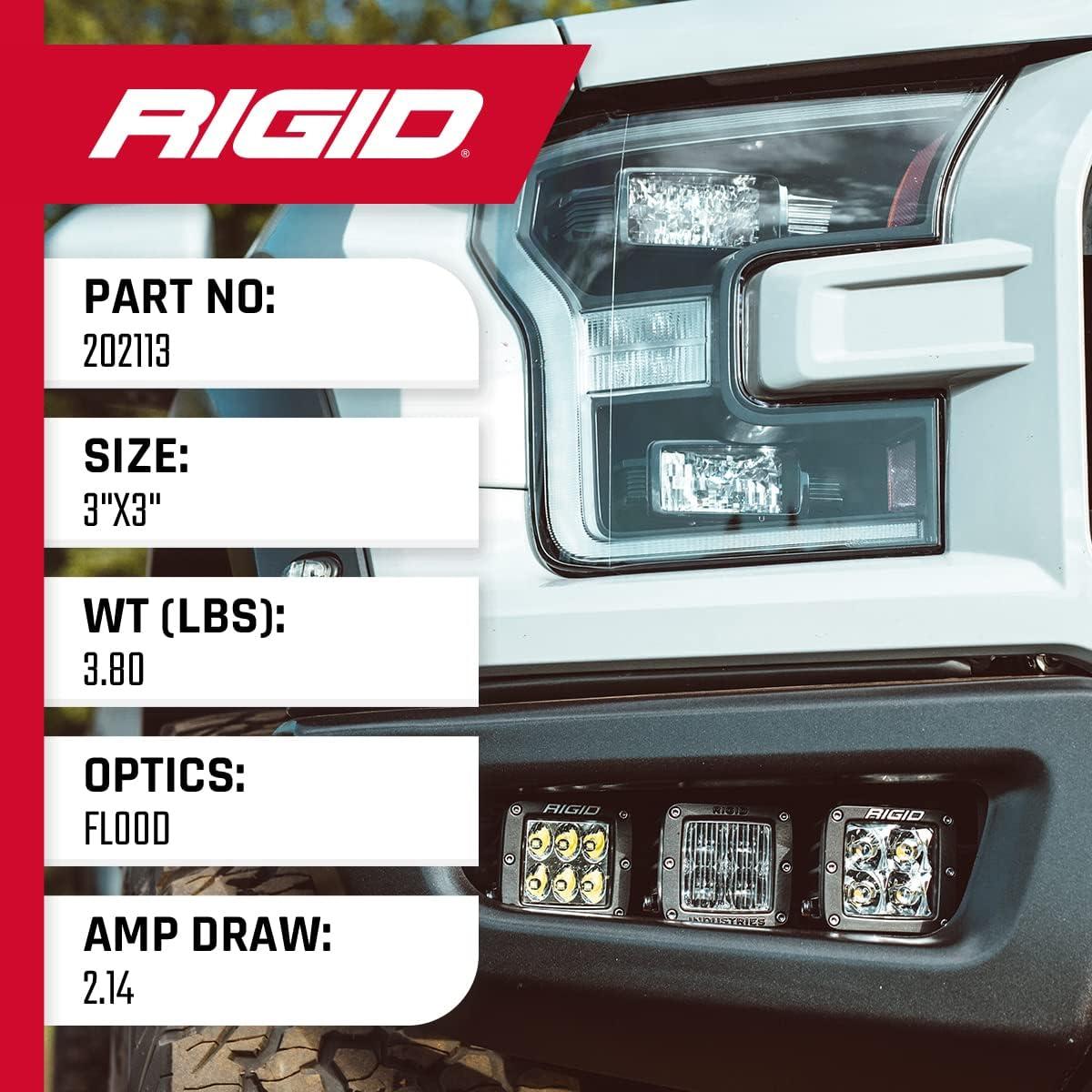 Rigid Industries Dually 30W Flood Lights, Exterior Decorative Lights, Fits Trucks, White, 2 Pieces