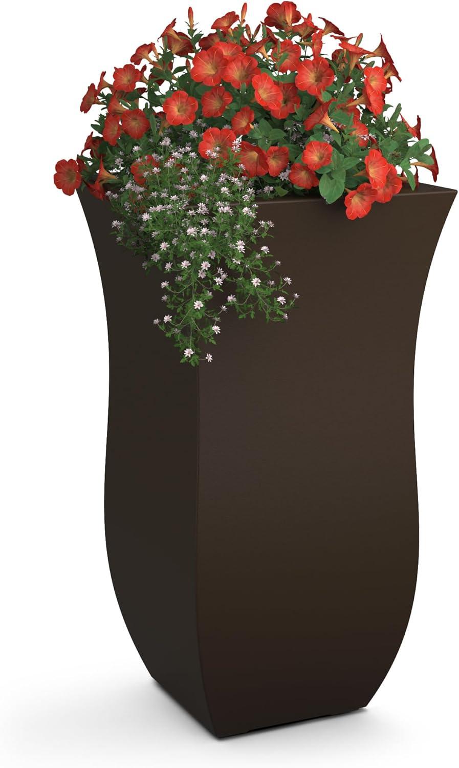 Mayne Valencia 30" x 16" x 16" Tall Polyethylene Planter - Espresso