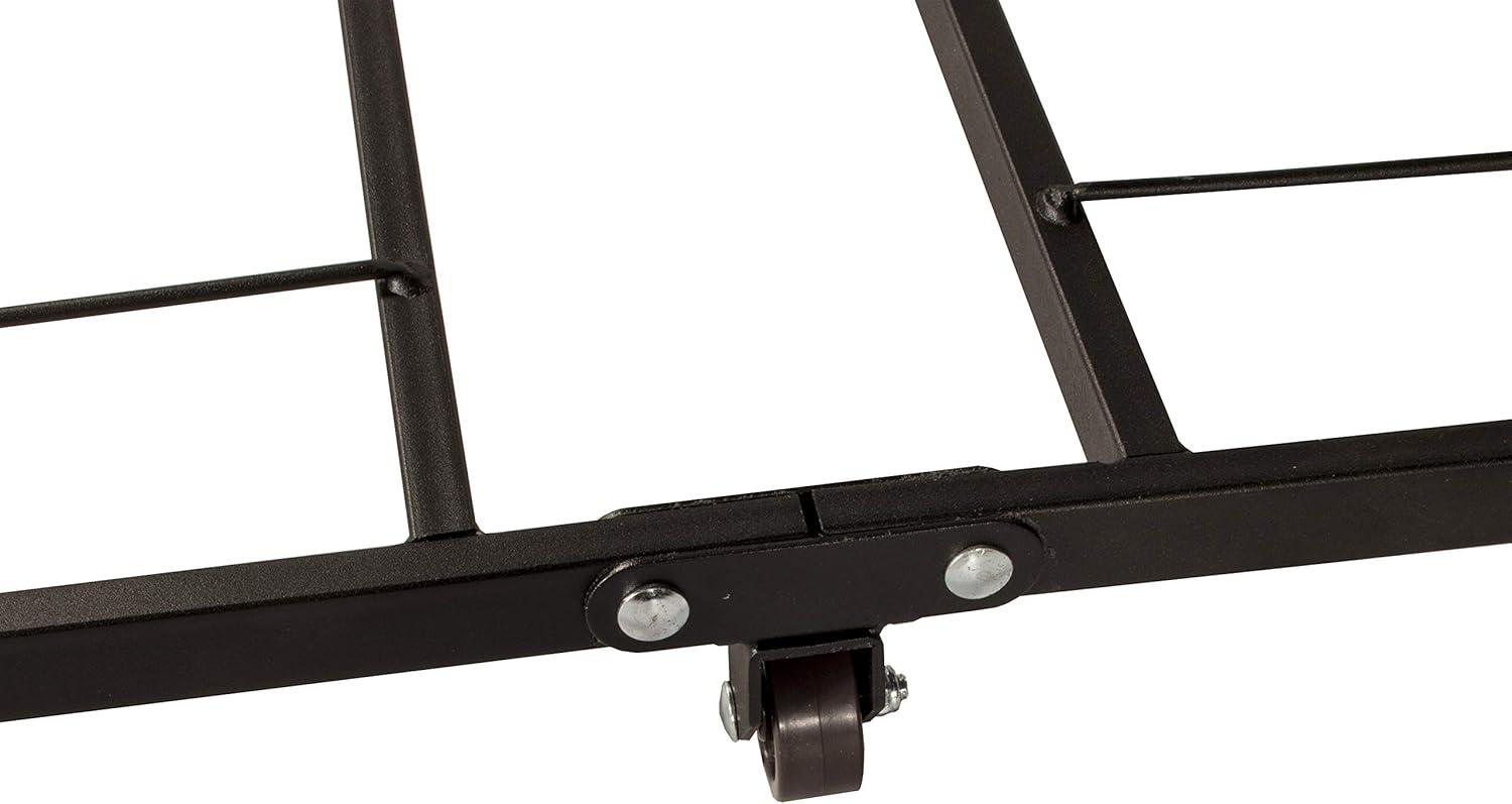 Black Metal Twin Trundle Frame with Roll-Out Drawer