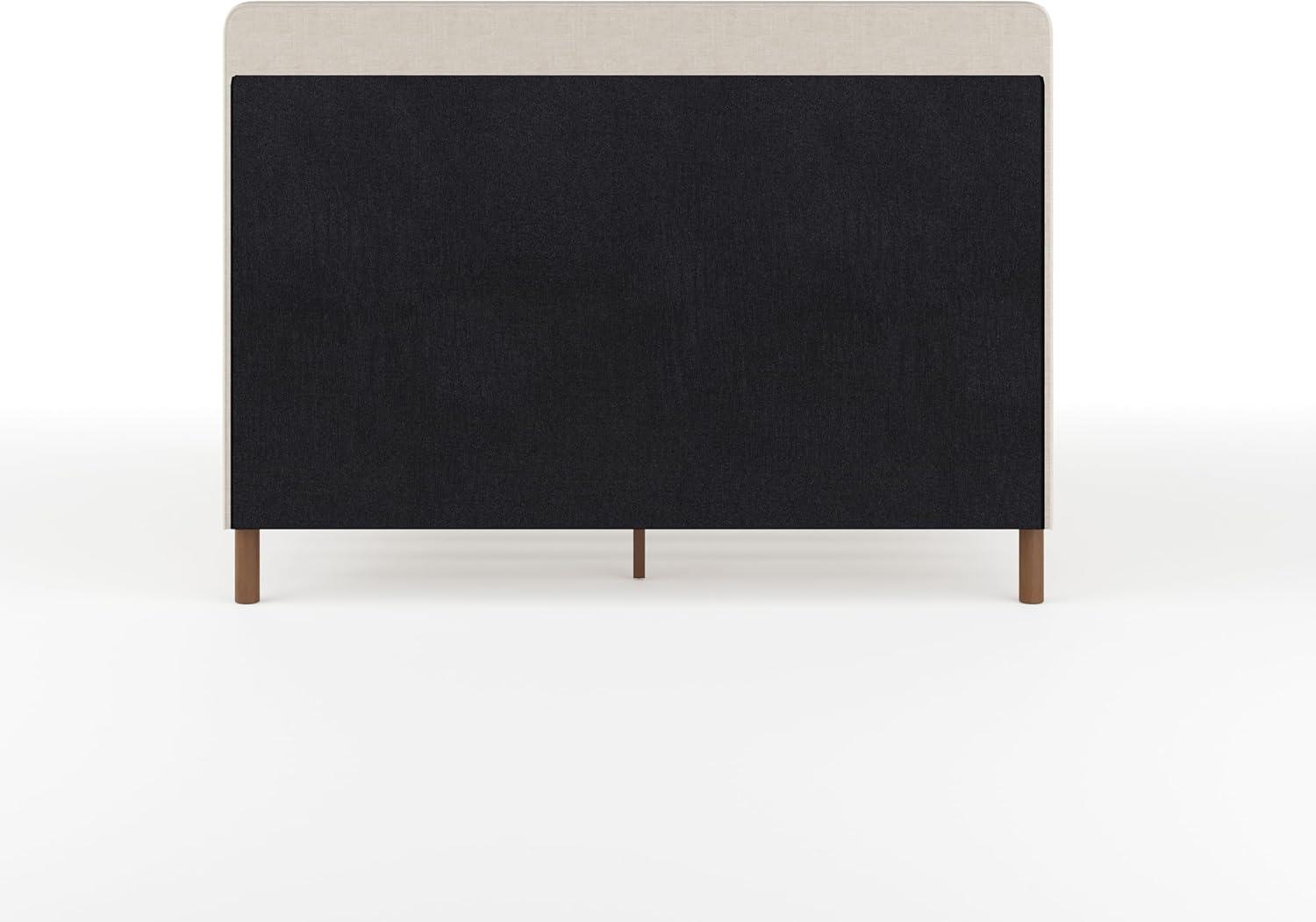 Martha Stewart Martha Stewart Britta Upholstered Platform Bed With Piped Detail Headboard