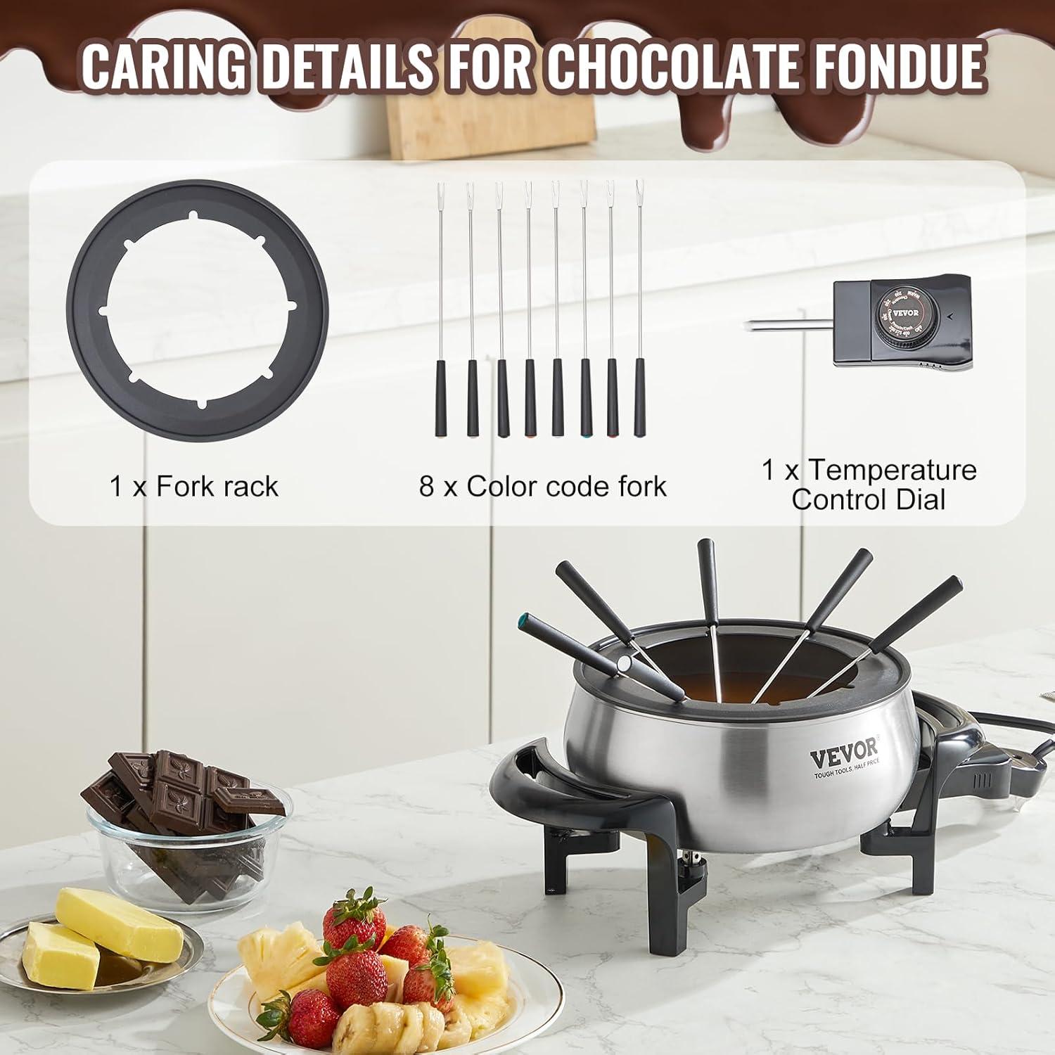 Vevor 3 qt. Stainless Steel Fondue Set & Reviews | Wayfair