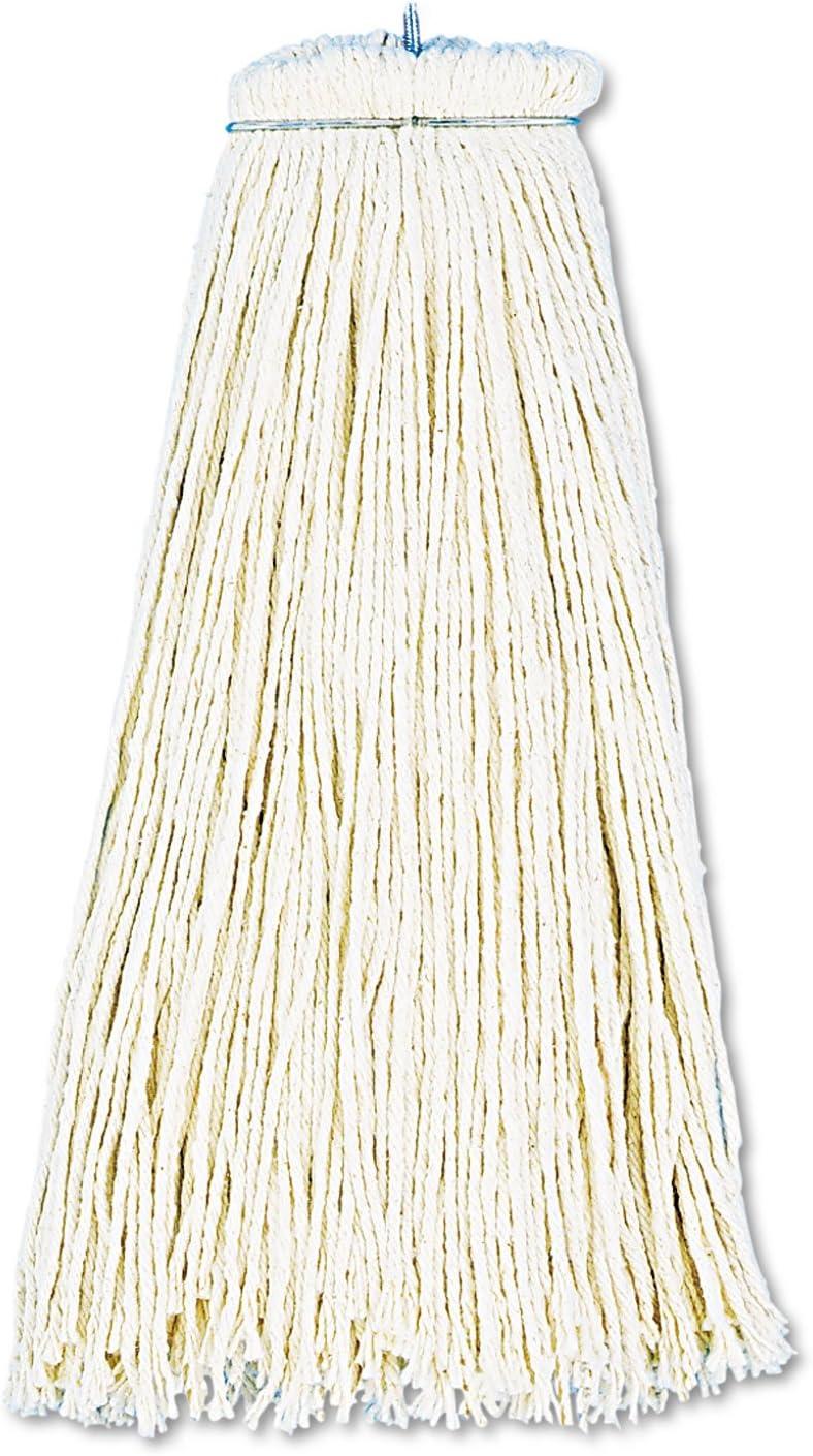 16oz White Cotton Cut-End Lie-Flat Wet Mop Head