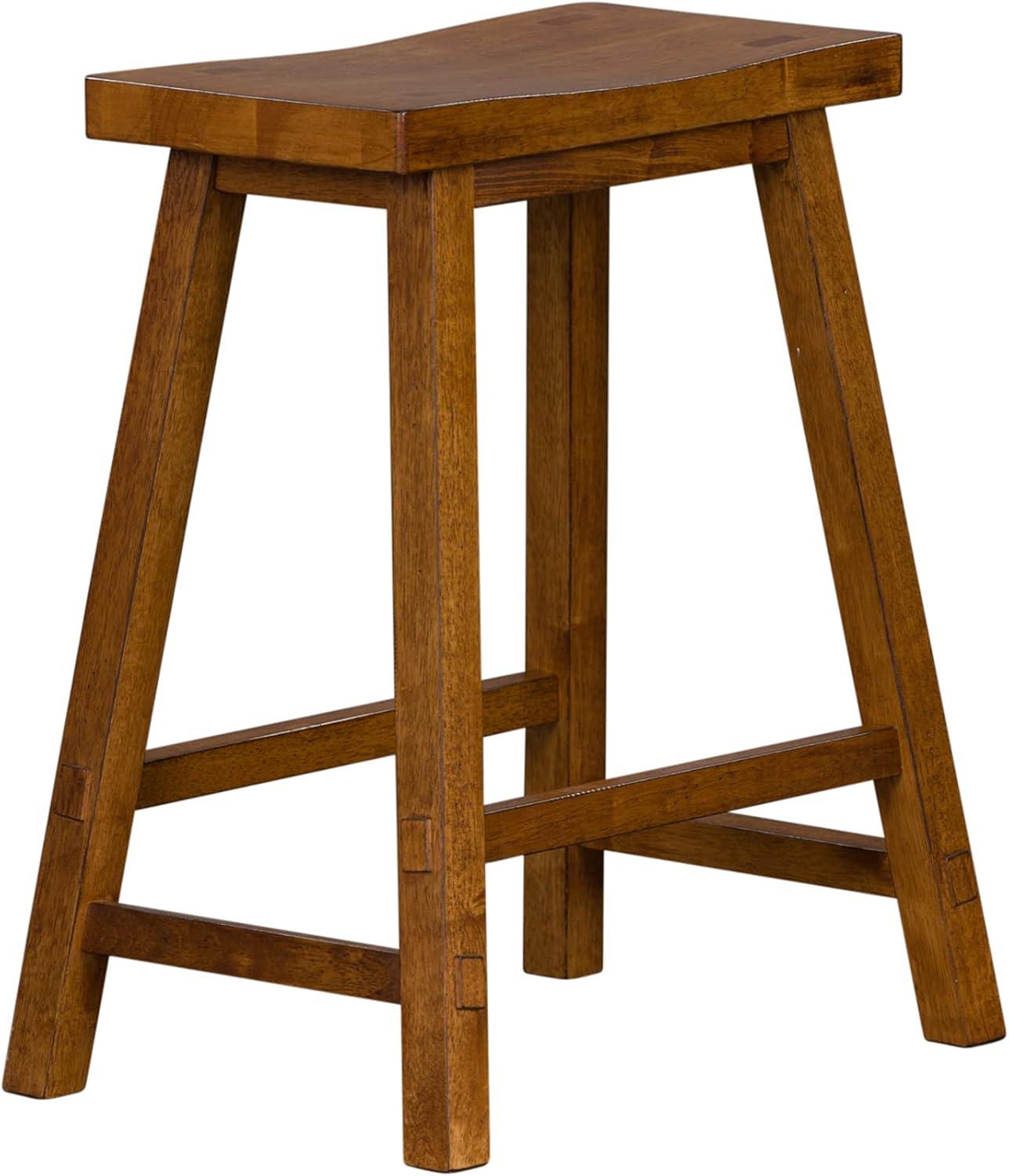 Creations 24 Inch Sawhorse Counter Stool, W20 x D14 x H24, Tobacco Finish