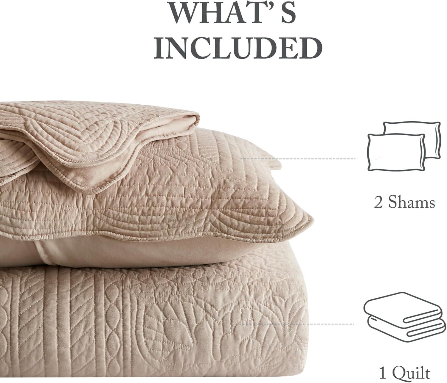 Madison Park Tuscany Scalloped Edge Quilt Set