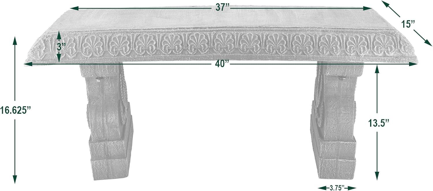 Arcadia Garden Products Fiber clay bench Dark blue 15-Inches x 17-Inches