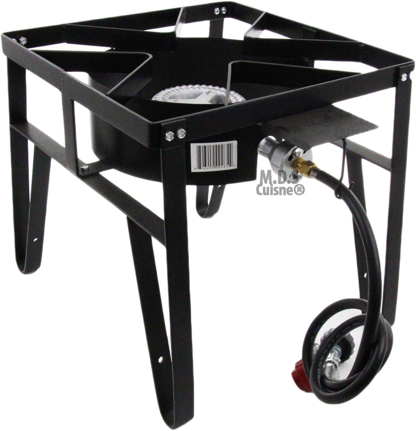 Black Steel Single Burner High Pressure Gas Patio Stove