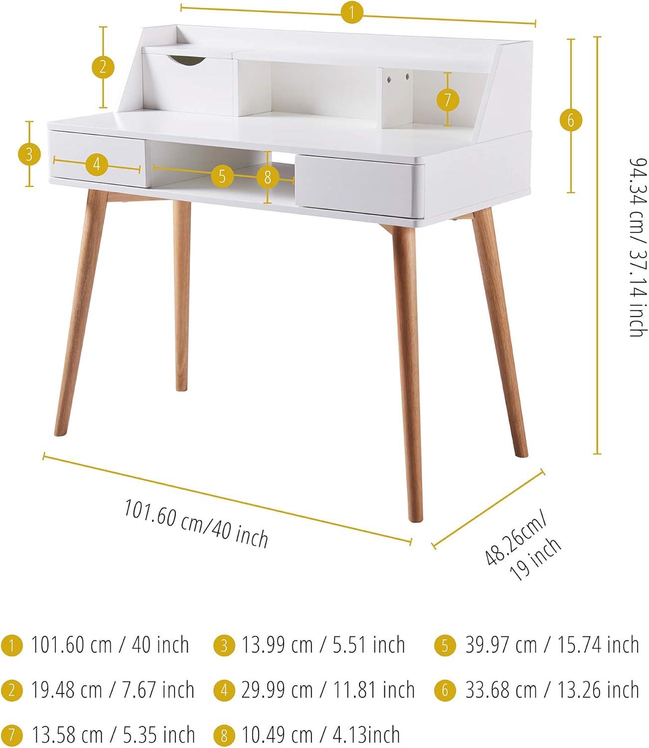 Creativo Wooden Writing Desk with Storage - Teamson Home