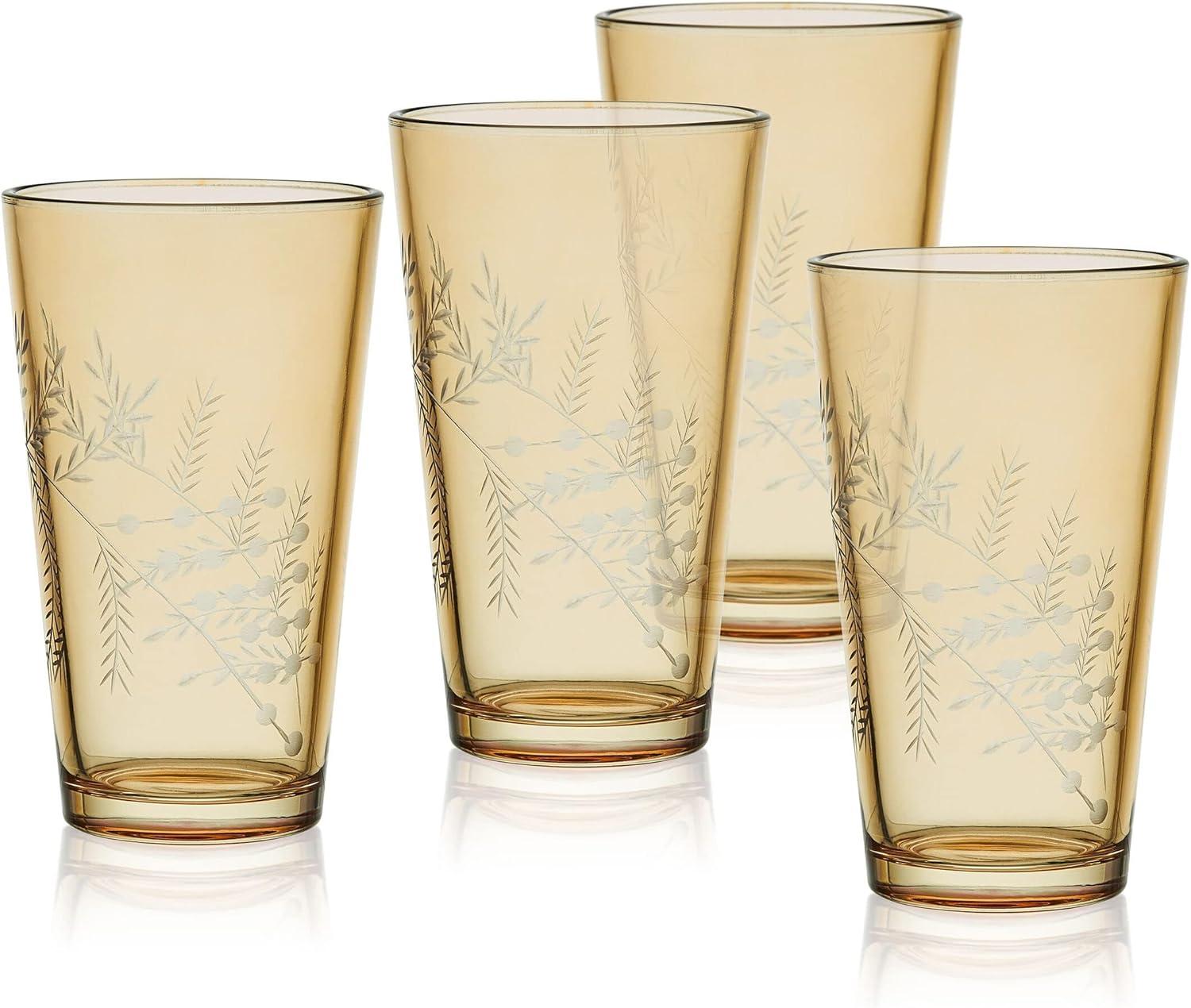 Fitz and Floyd Wildflower Highball Glasses