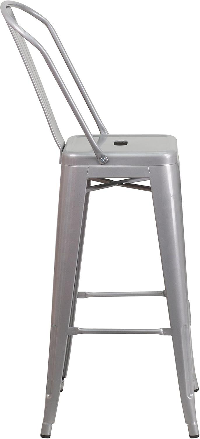Flash Furniture Metal Outdoor Stool