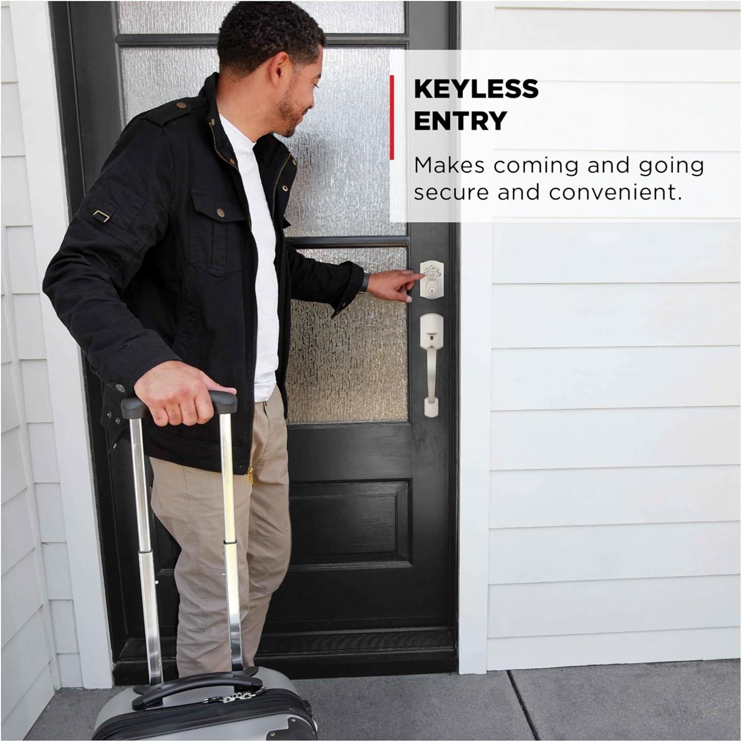 Powerbolt 240 5-Button Keypad Venetian Bronze Traditional Electronic Deadbolt Door Lock