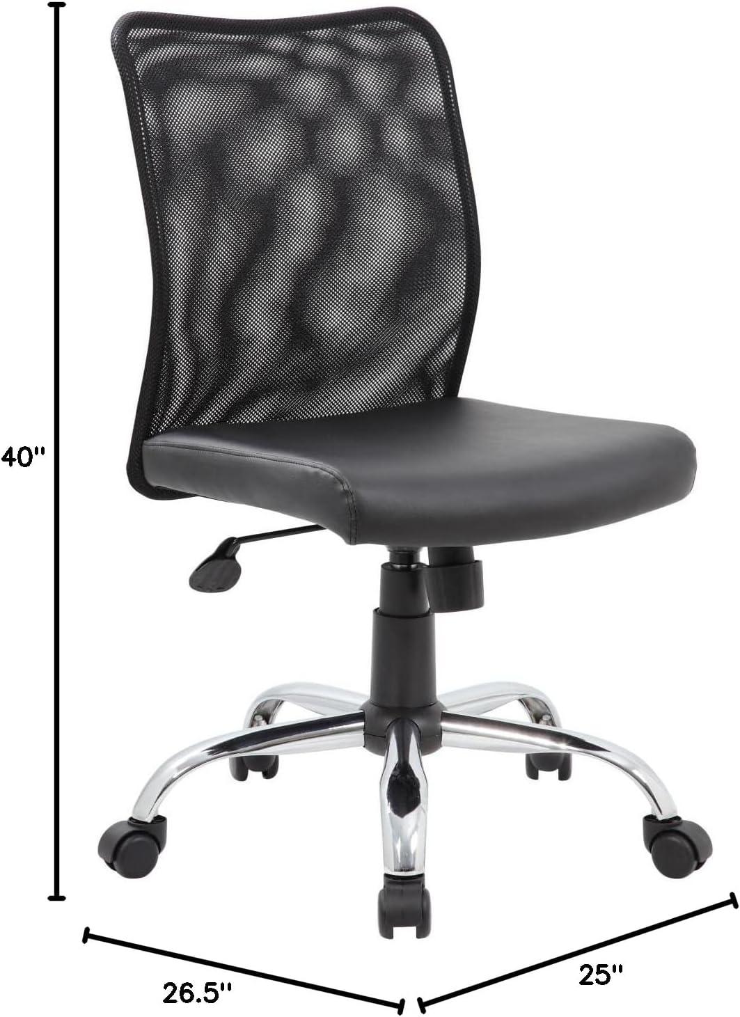 Boss Office Budget Mesh Back Swivel Task Chair in Black