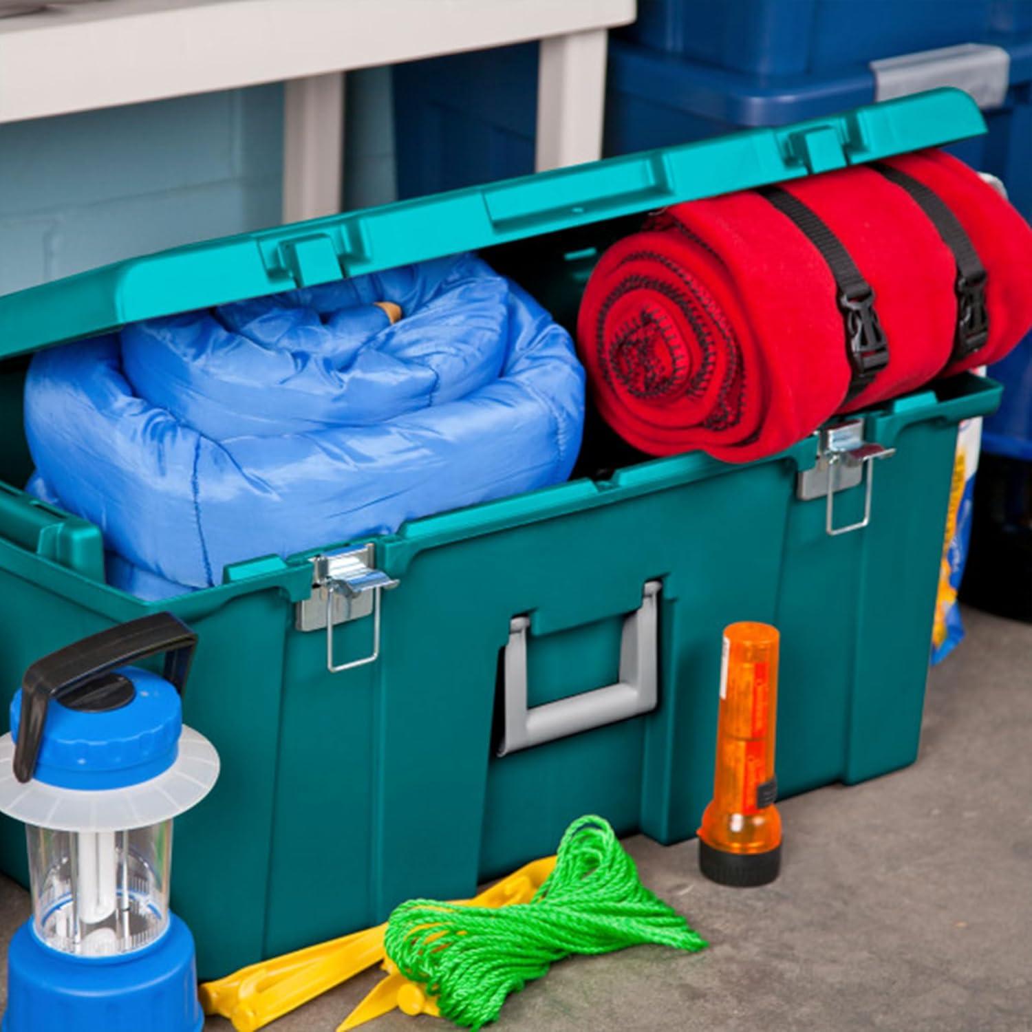 Sterilite Wheeled Footlocker, Plastic Utility Storage Container