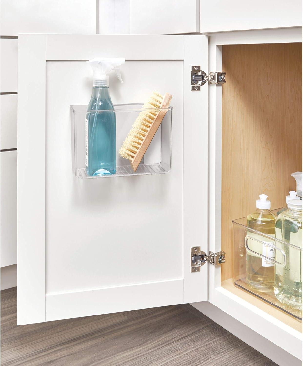 Clear Plastic Wall Mount Organizer for Kitchen and Bathroom