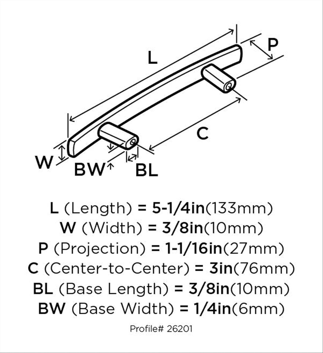 Satin Nickel 3" Bar Pull with Mounting Hardware