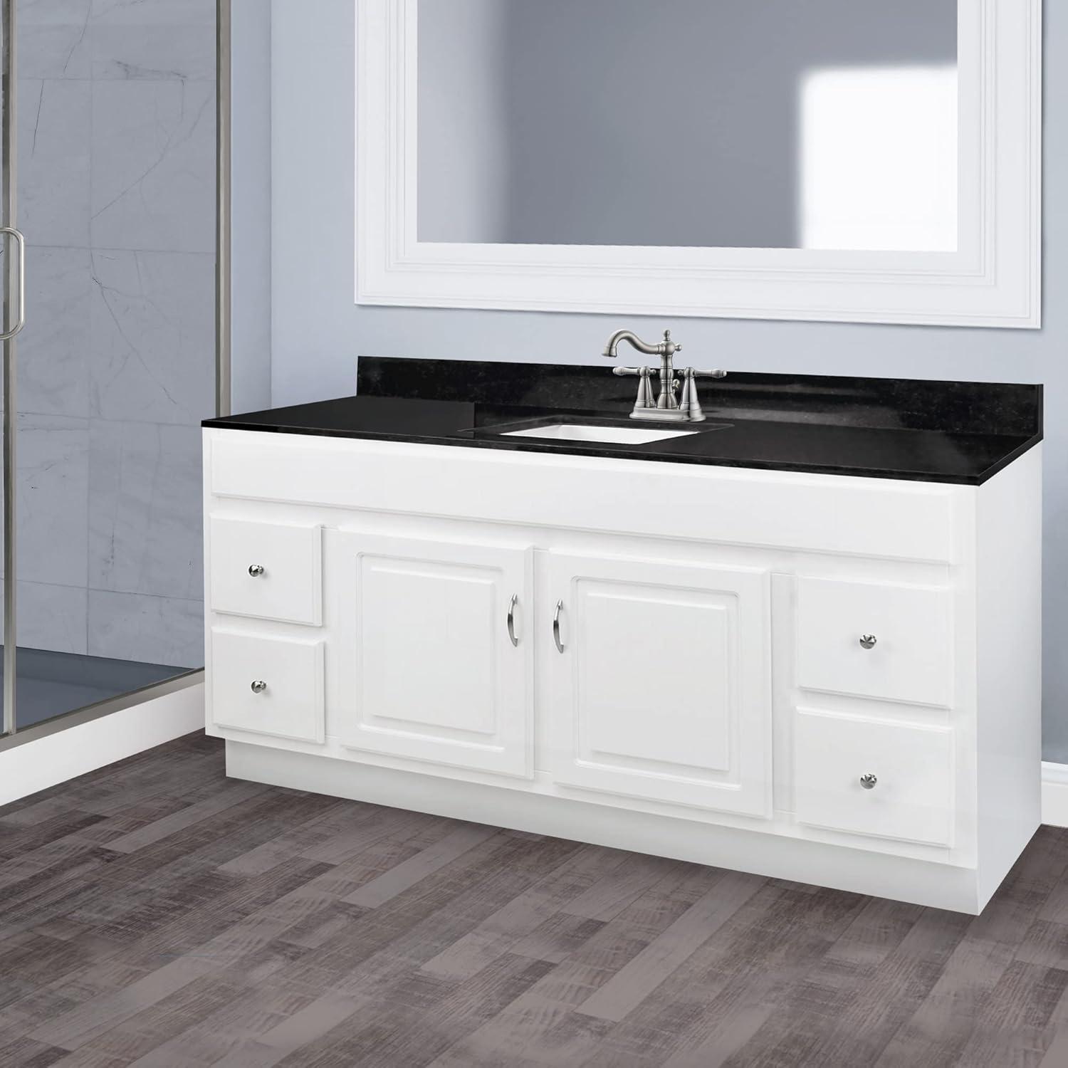 Design House Concord 60-Inch Bathroom Vanity Without Top in White