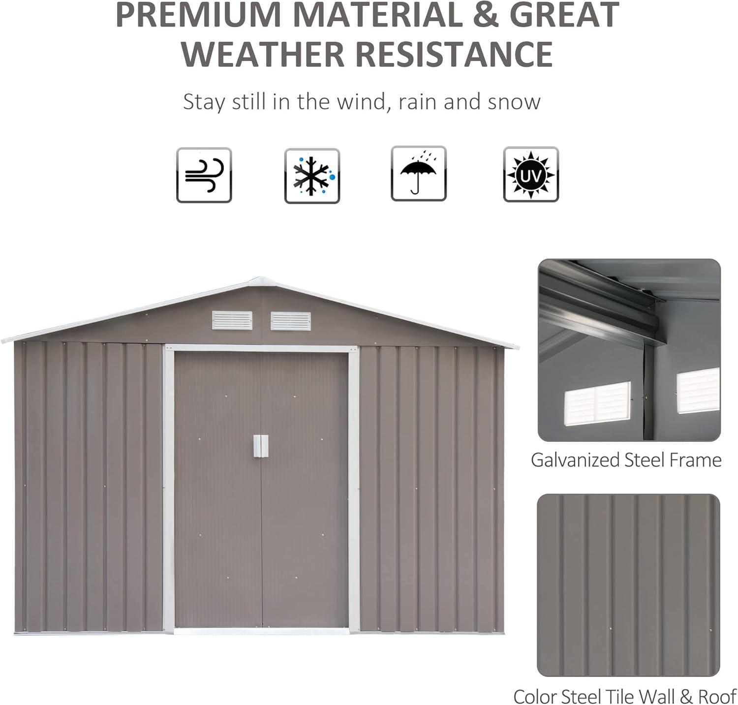 Outsunny Metal Storage Shed