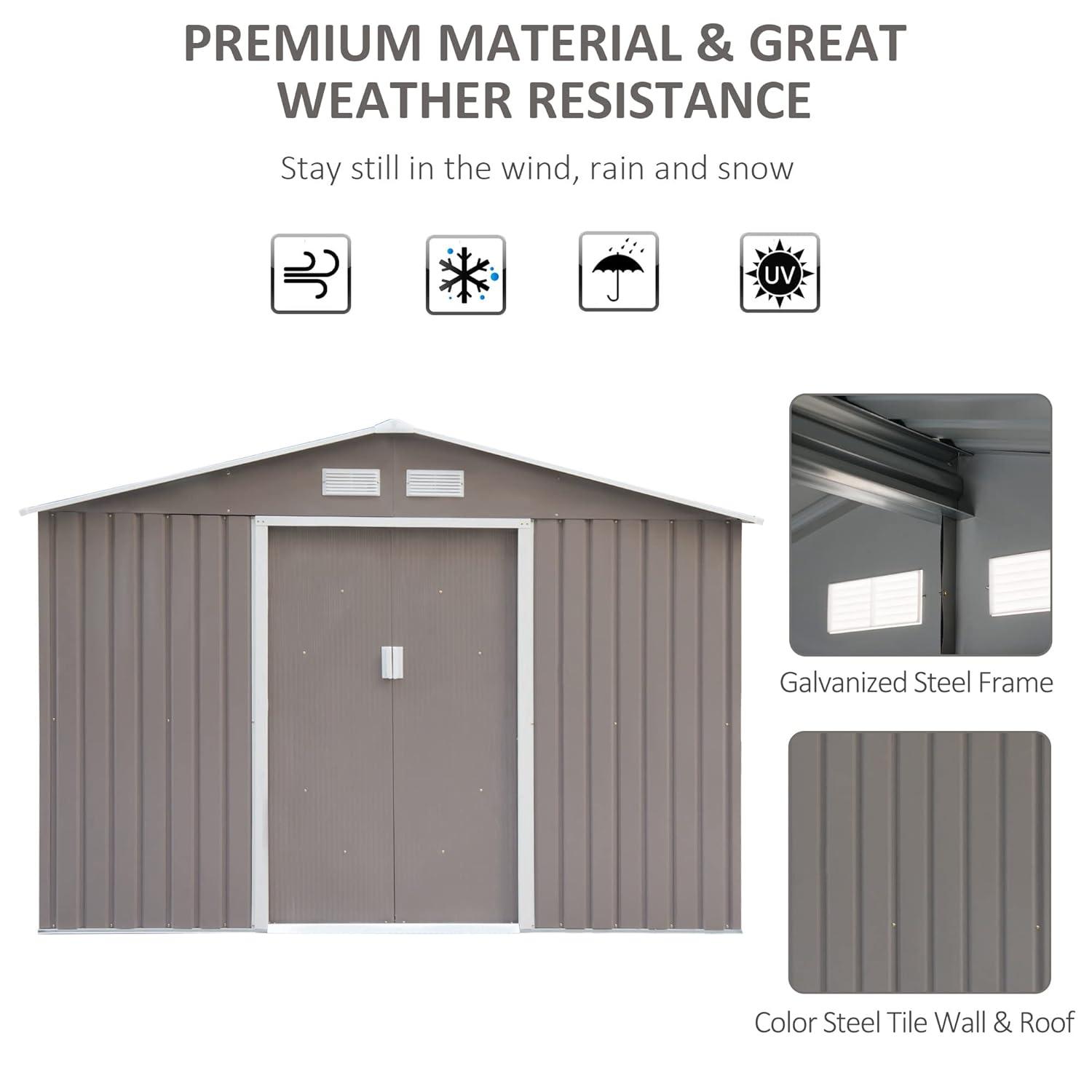 Outsunny Metal Storage Shed