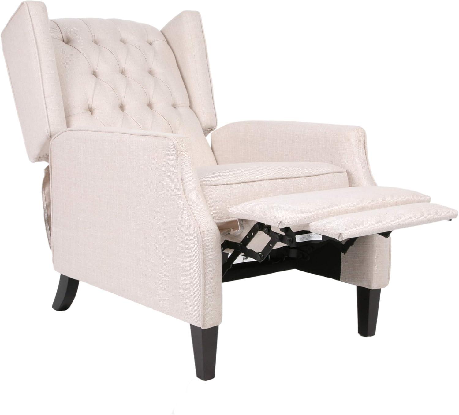 Keating Traditional Wingback Recliner: Pushback, Tufted, Plywood Frame - Christopher Knight Home