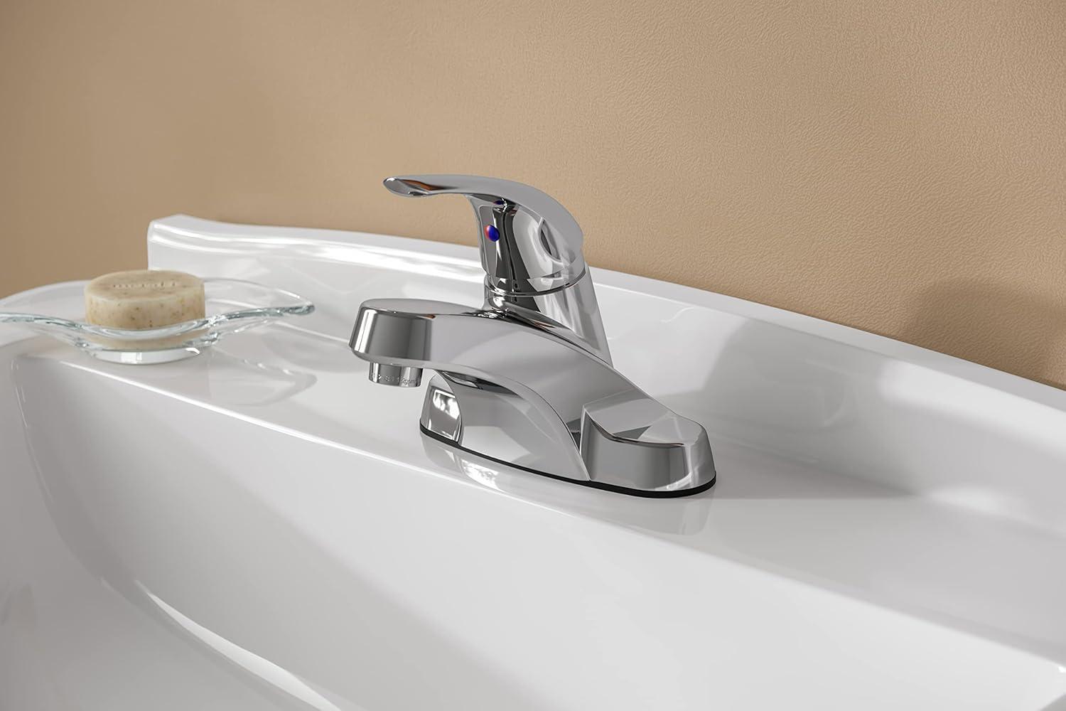 Single Hole Bathroom Faucet with Drain Assembly