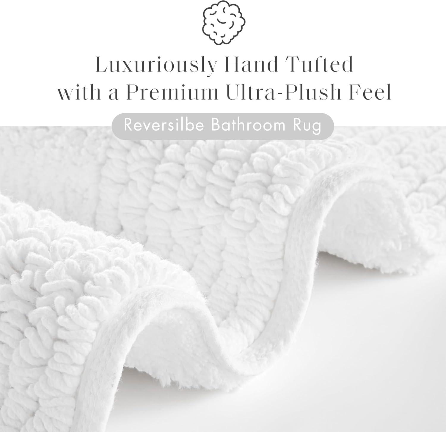 Madison Park Signature Splendor 100% Cotton Tufted 3000 GSM Reversible Bath Rug