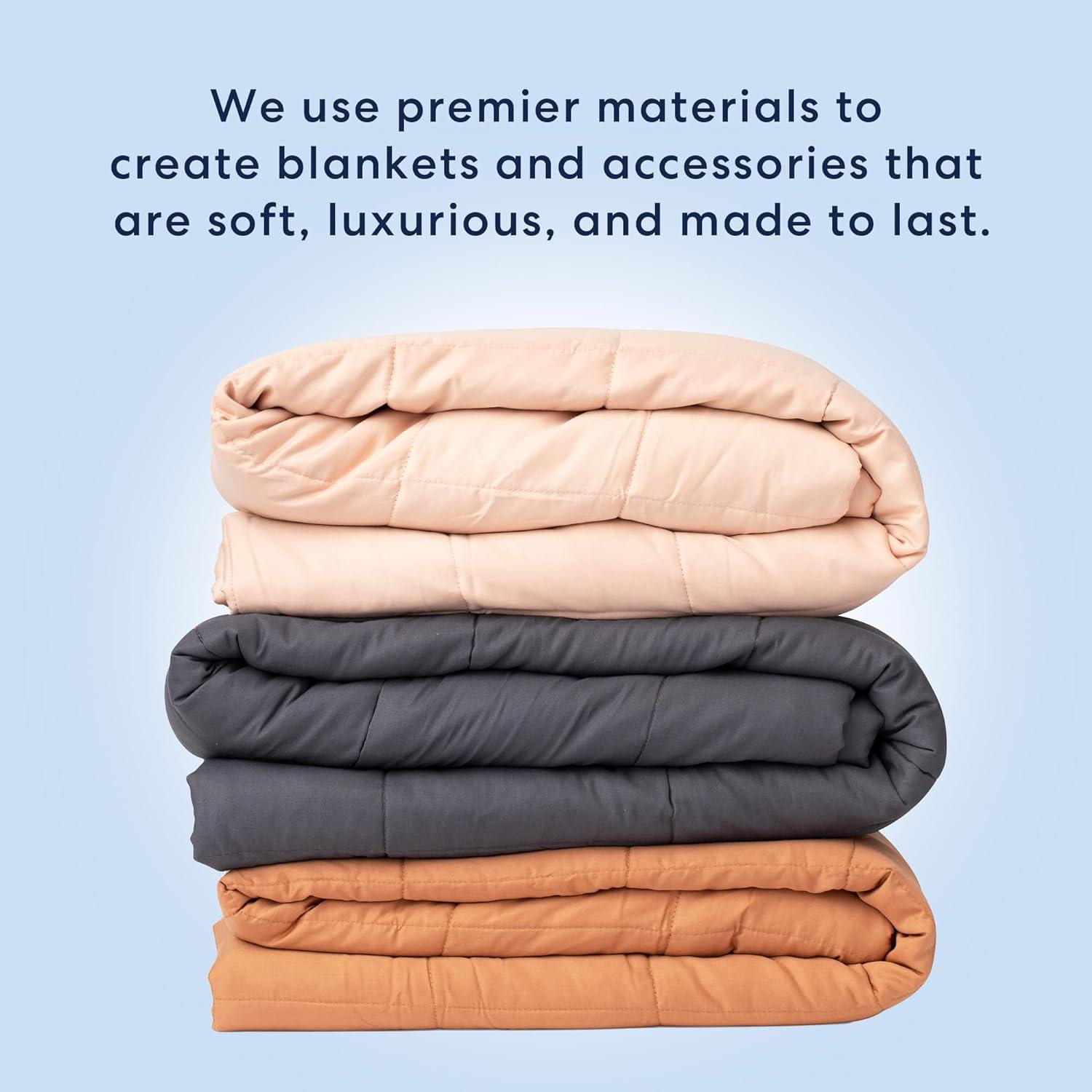 Luna Luxe Cotton Weighted Blankets for Kids & Adults - 100% Oeko-Tex Cotton Weighted Blanket - Soft, Comfortable, & Breathable Travel Blanket - All-Season, Winter Premium Gift Ideas