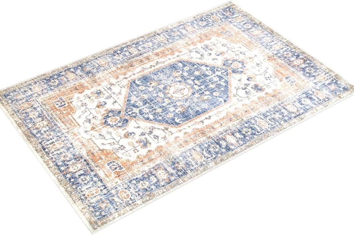 Nuloom Jacquie Oriental/Persian 12x15 Indoor Area Rug for Living Room Bedroom Dining Room Kitchen, Blue/Ivory