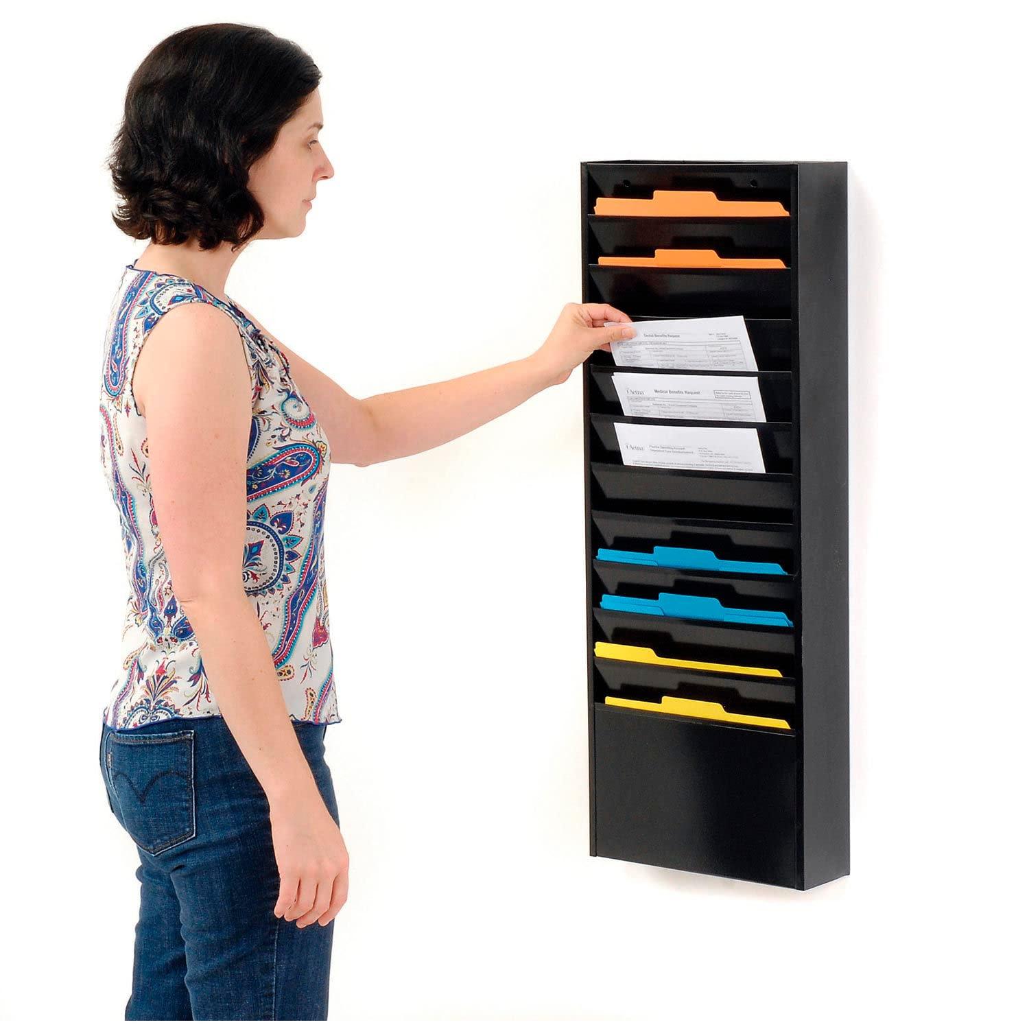 Global Industrial Stainless Steel Hanging Files Open