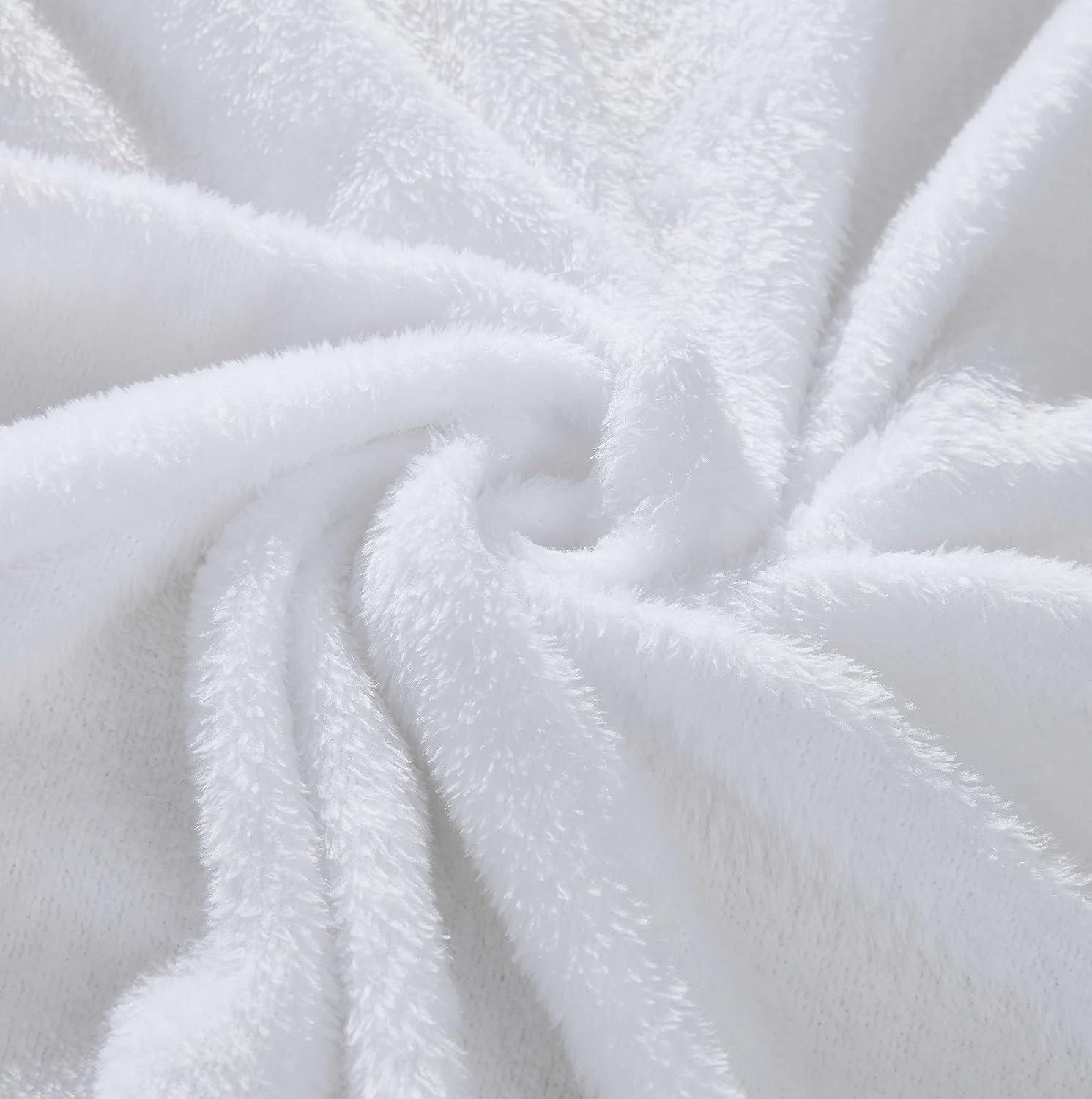 California King White Flannel Polyester Sheet Set