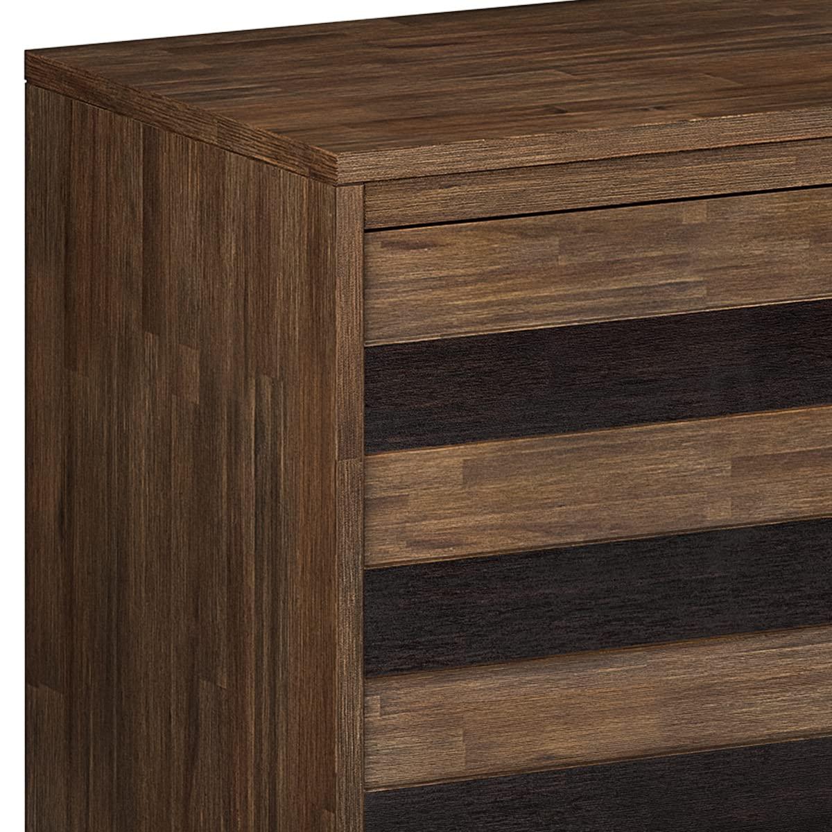 Simpli Home Clarkson 60"W Solid Acacia Mid-Century 2-Door Sideboard Buffet with 3 Drawers