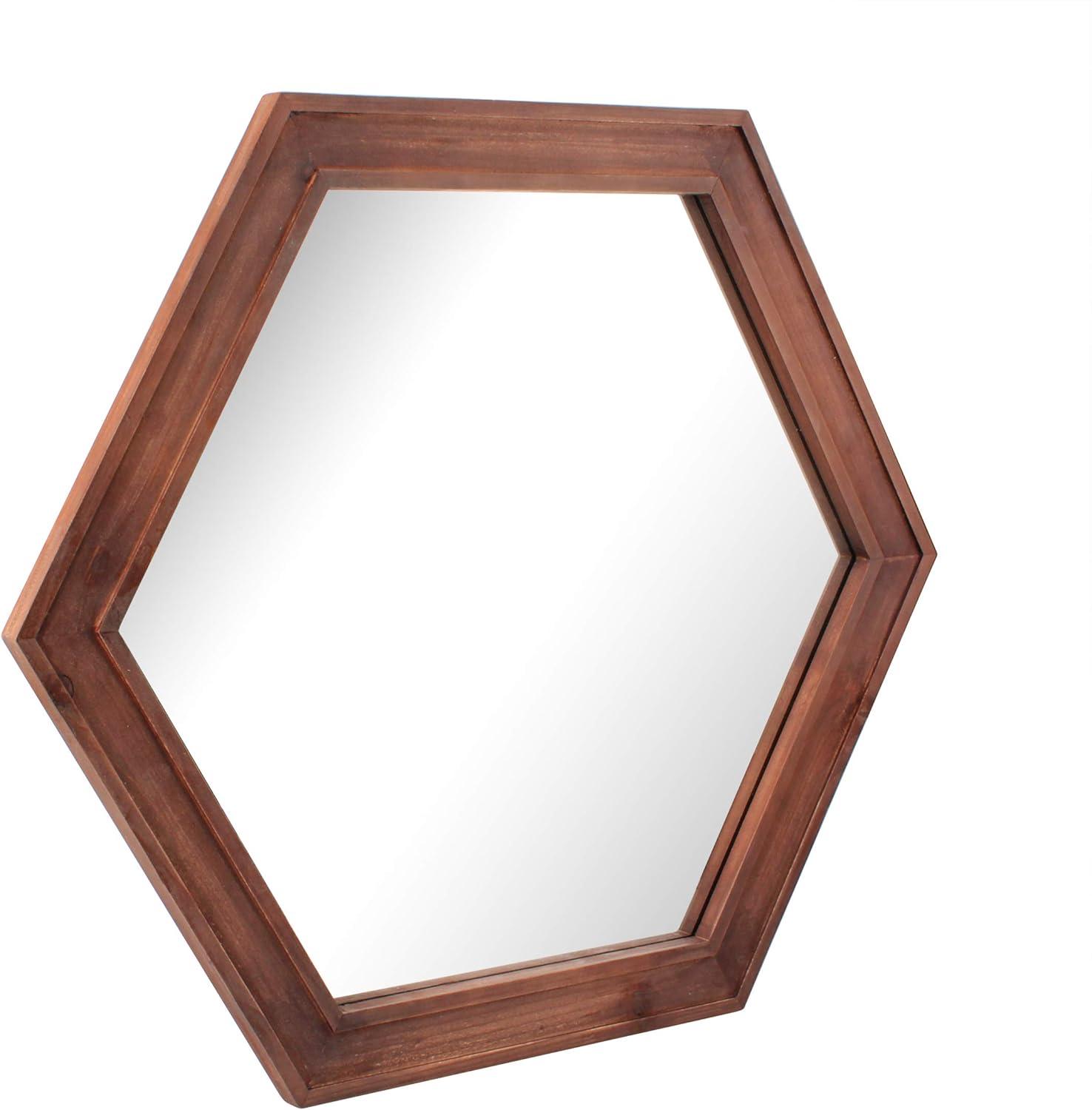 Alfret Wood Flat Wall Mirror