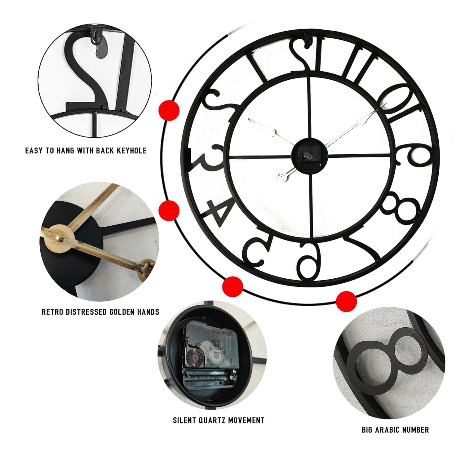 Sorbus Large 16" Numeral Analog Decorative Wall Clock