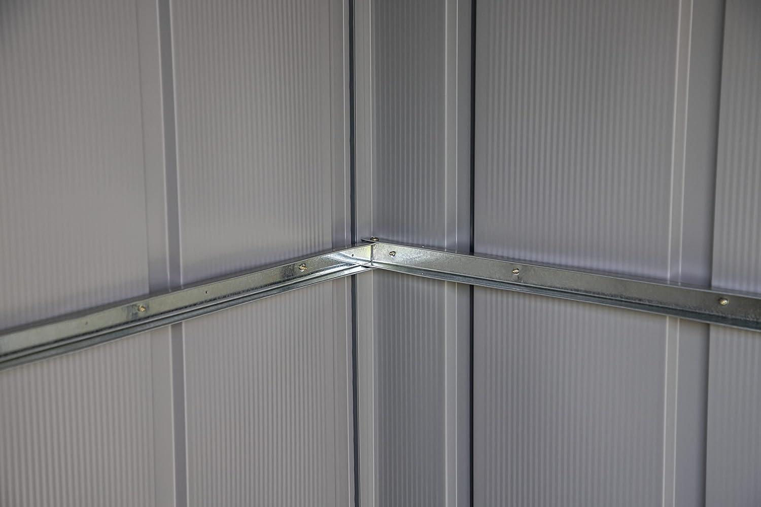 Arrow 8 ft. W x 4 ft. D Galvanized Steel Vertical Storage Shed