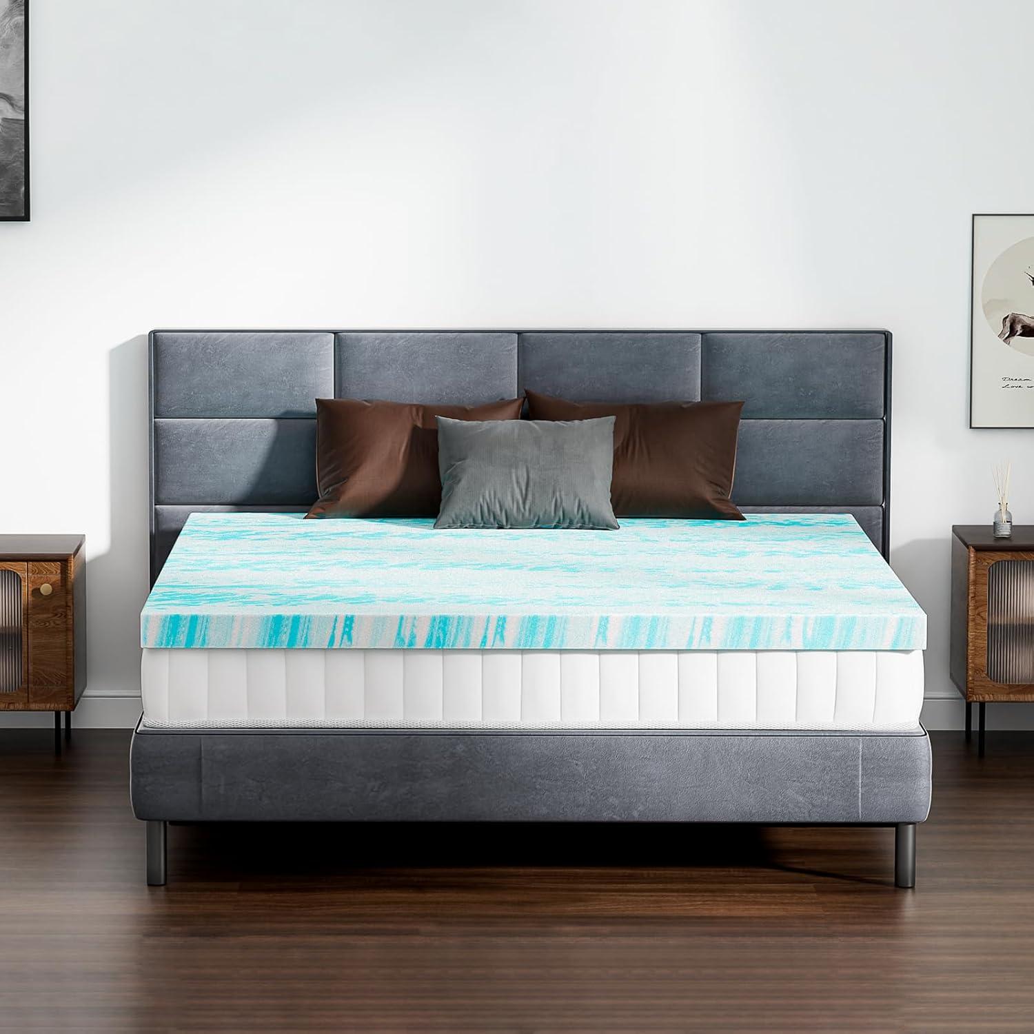 Hangzhou Tomu E-Commerce Co., Ltd. Cooling Touched Reversible 2" Gel Memory Foam Mattress Topper