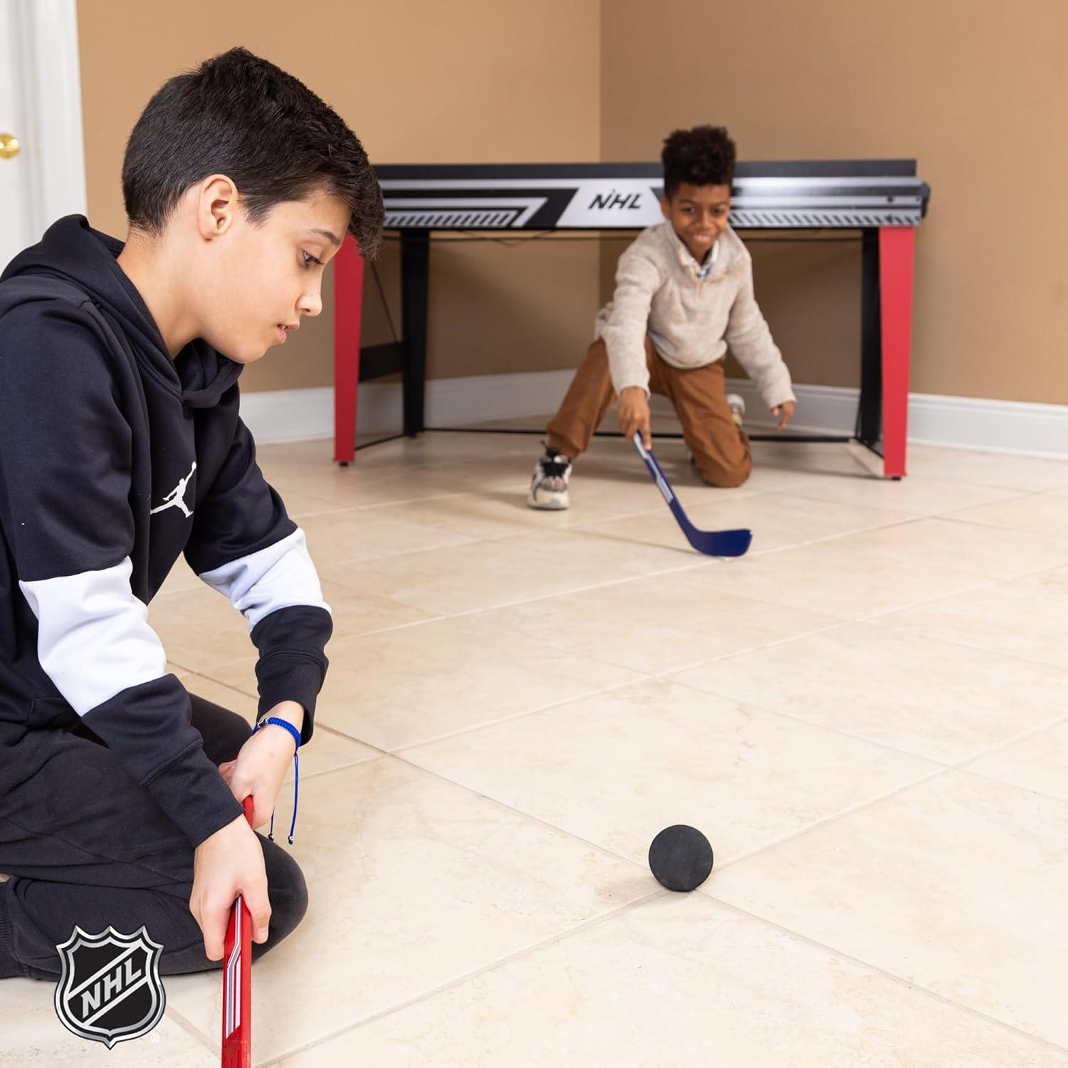 Nhl 60" Hat Trick 3-in-1 Hockey Table - Air, Knock & Knee Hockey - Air Powered, Includes Accessories