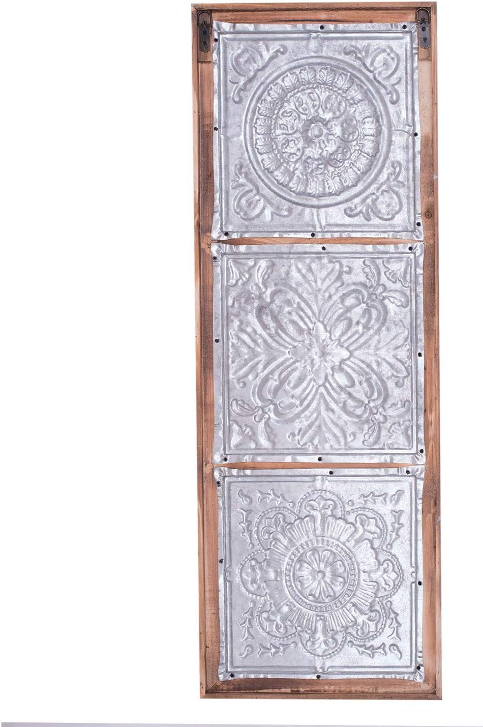 15 x 41 inch Rustic Distressed Wood and Metal Wall Décor - Foreside Home & Garden