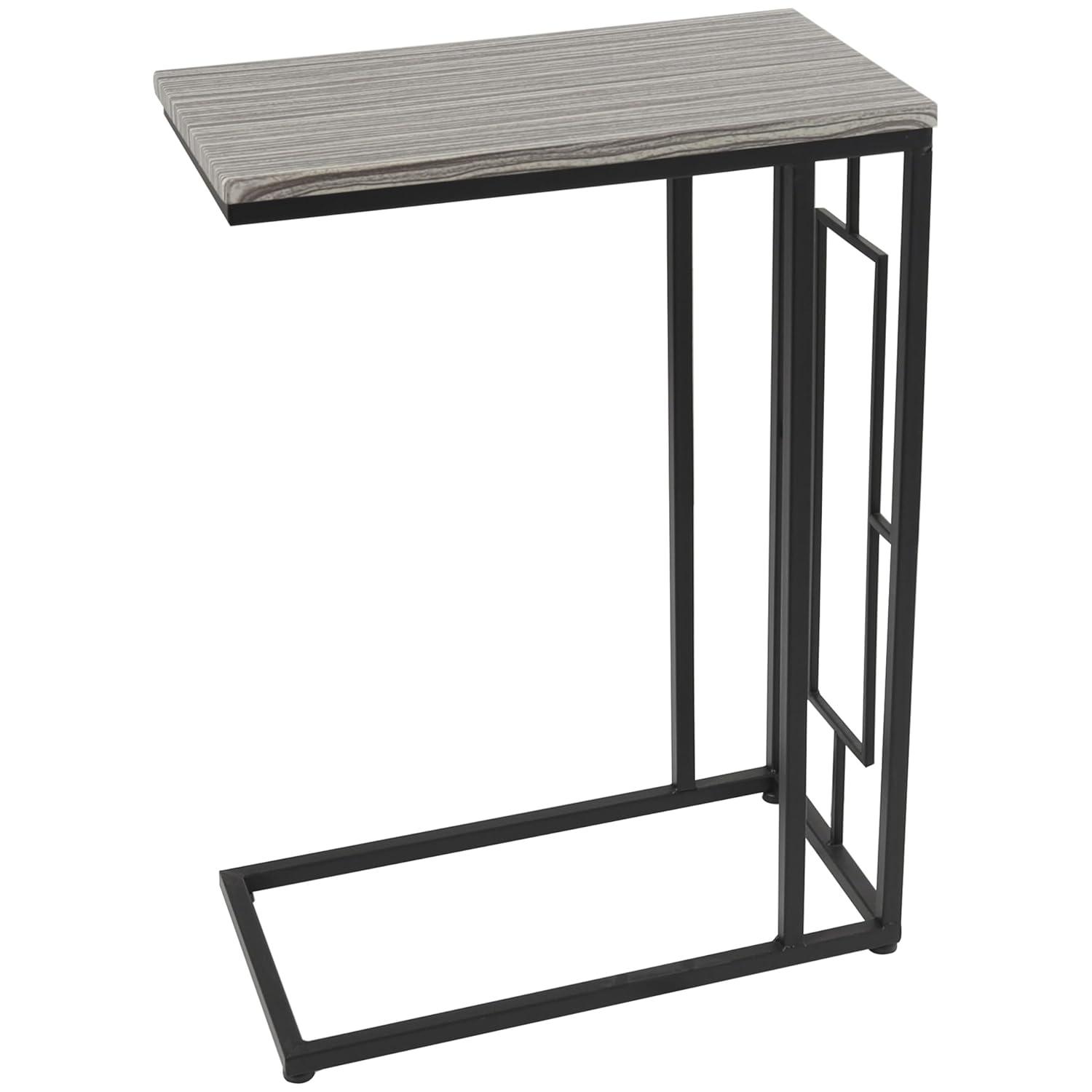 Contemporary Metal and Wood Accent Table Gray - Olivia & May