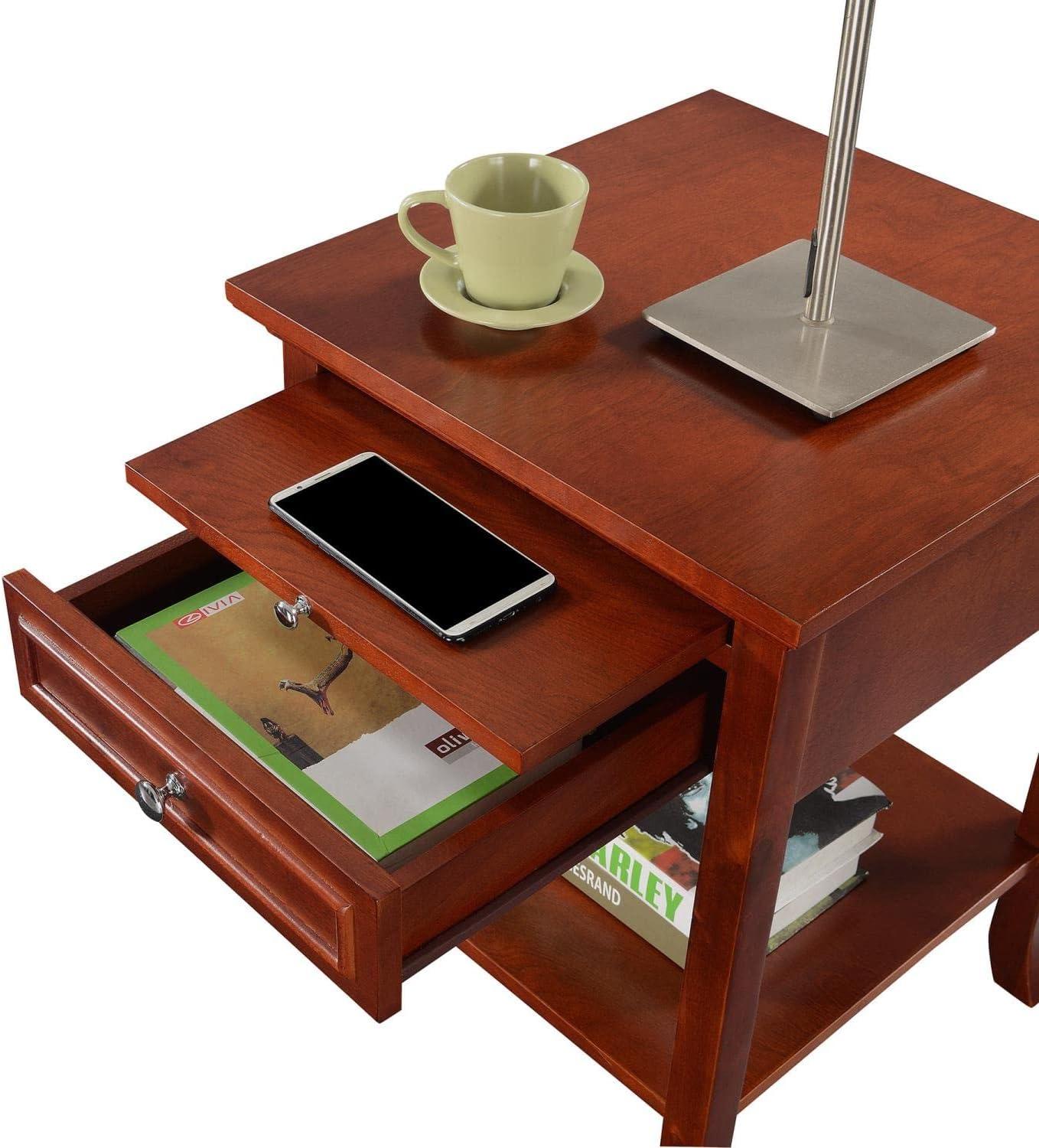 Convenience Concepts American Heritage Logan End Table with Drawer and Slide, Multiple Colors