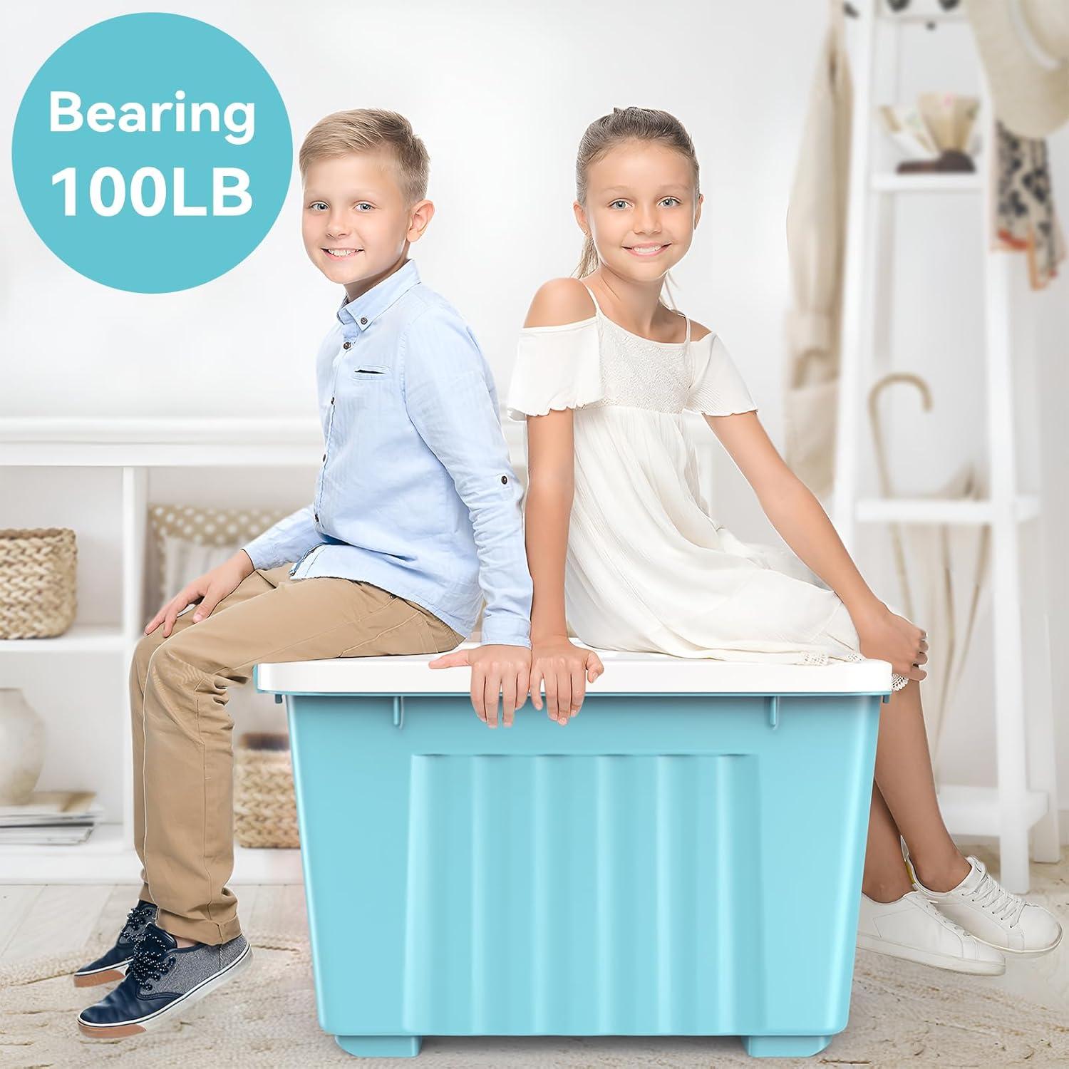 Blooming 97Quart Plastic Storage Bin, 97Quart-4Pack