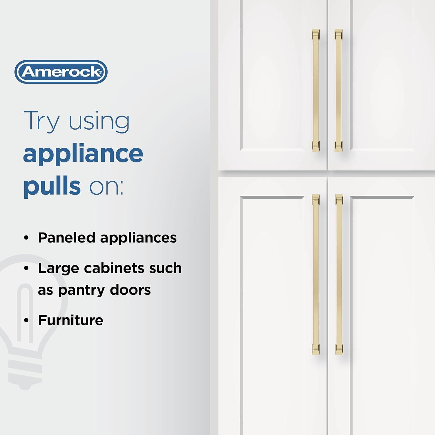 Amerock Esquire 24 inch (610mm) Center-to-Center Satin Nickel/Oil-Rubbed Bronze Appliance Pull