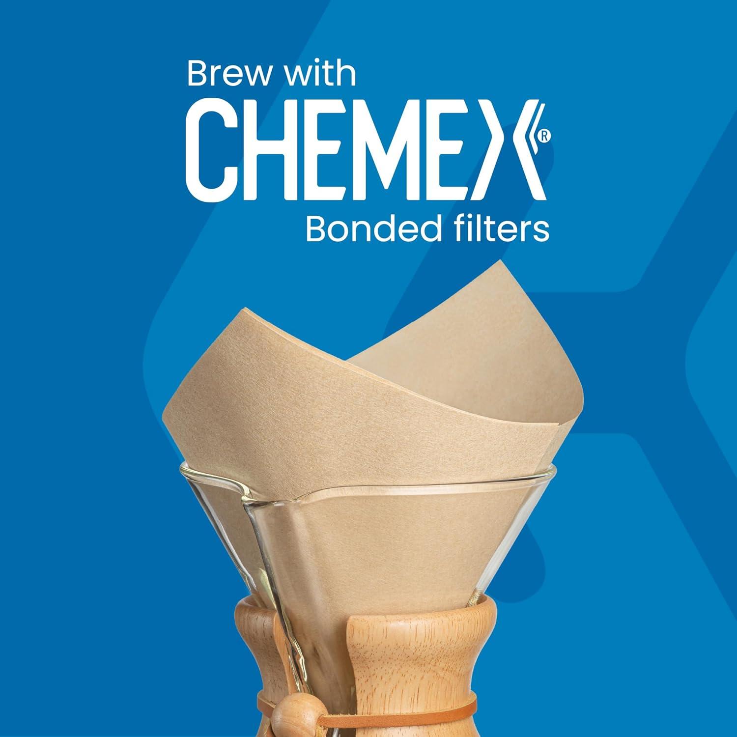 Chemex ® 8-Cup Glass Pour-Over Coffee Maker with Natural Wood Collar