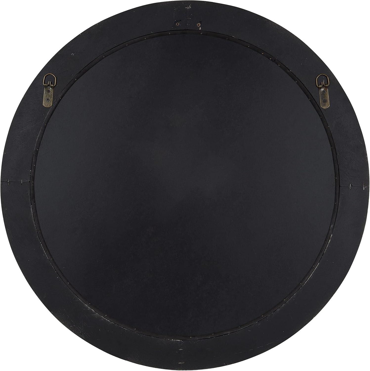 Kate and Laurel Irelyn Round MDF Round Mirror, 26" Diameter, Gray